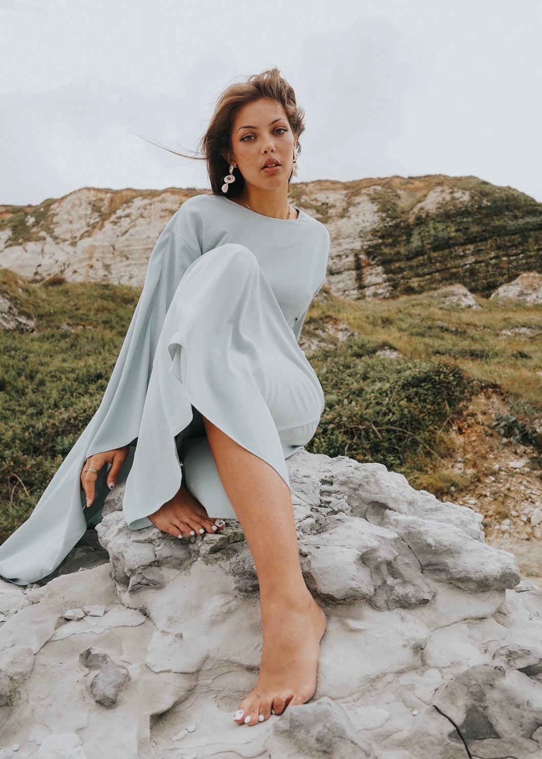 AAbaya Équinoxe Bleu Pale Vert Eau - TAHIRA