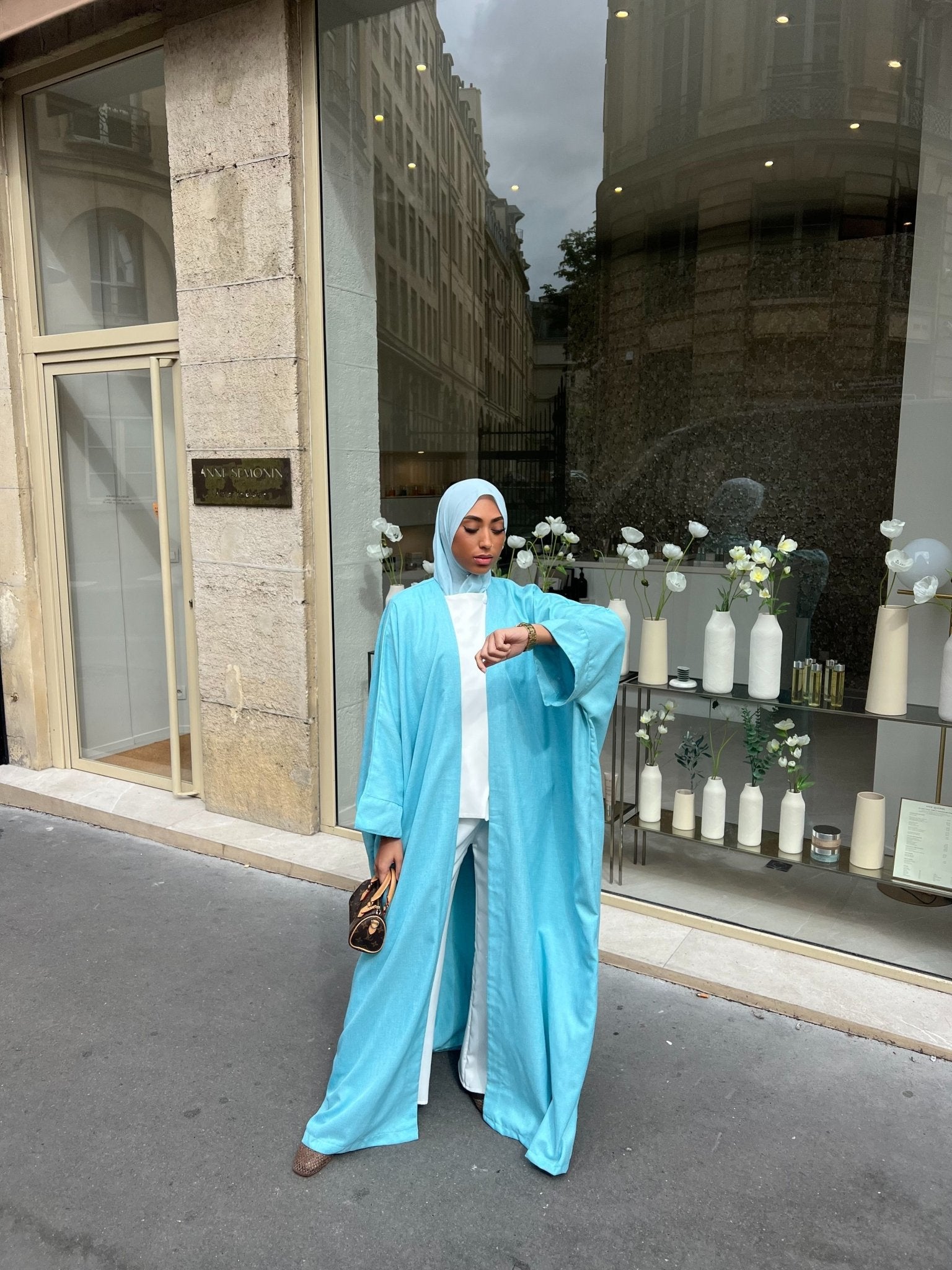 Ab Kimono Lyna Bleu Turquoise - TAHIRA