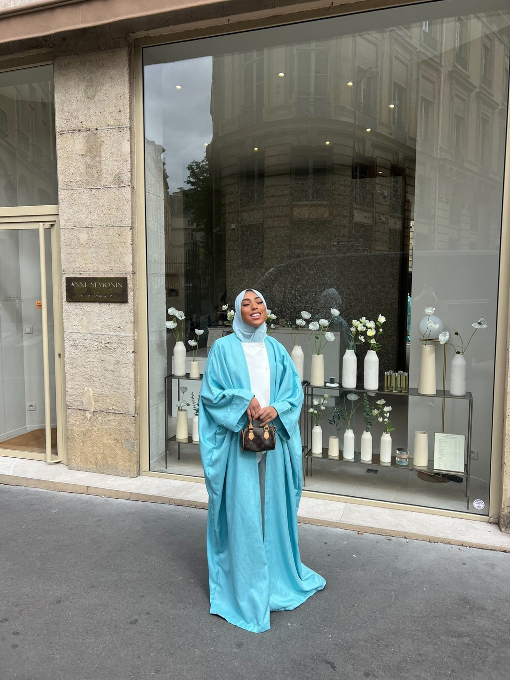 Ab Kimono Lyna Bleu Turquoise - TAHIRA