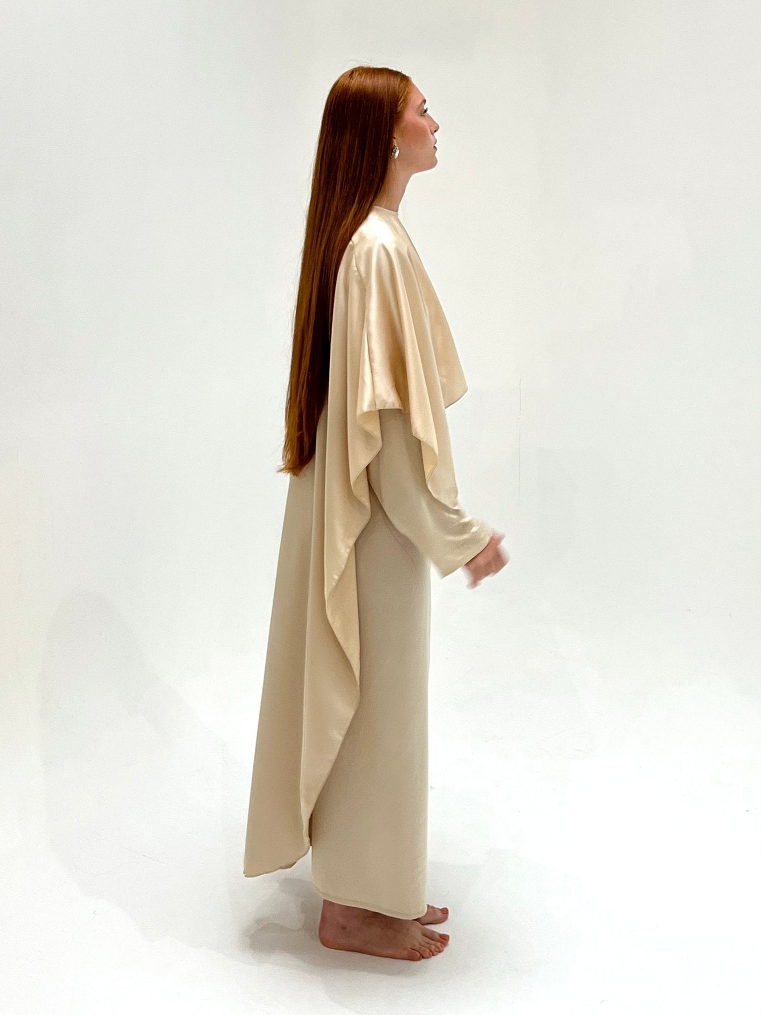 Abaya Cap Orelle Beige Clair - TAHIRA