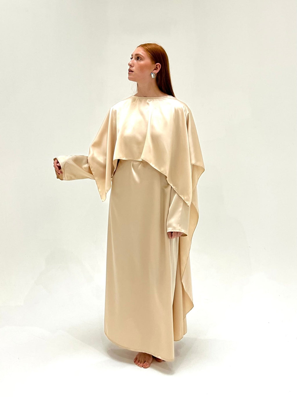 Abaya Cap Orelle Beige Clair - TAHIRA
