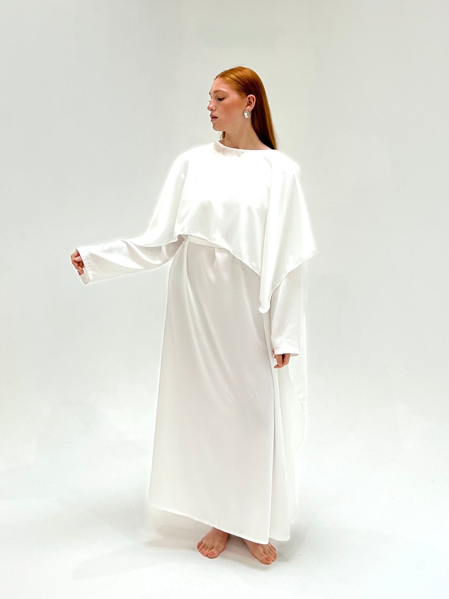 Abaya Cap Orelle Blanche - TAHIRA
