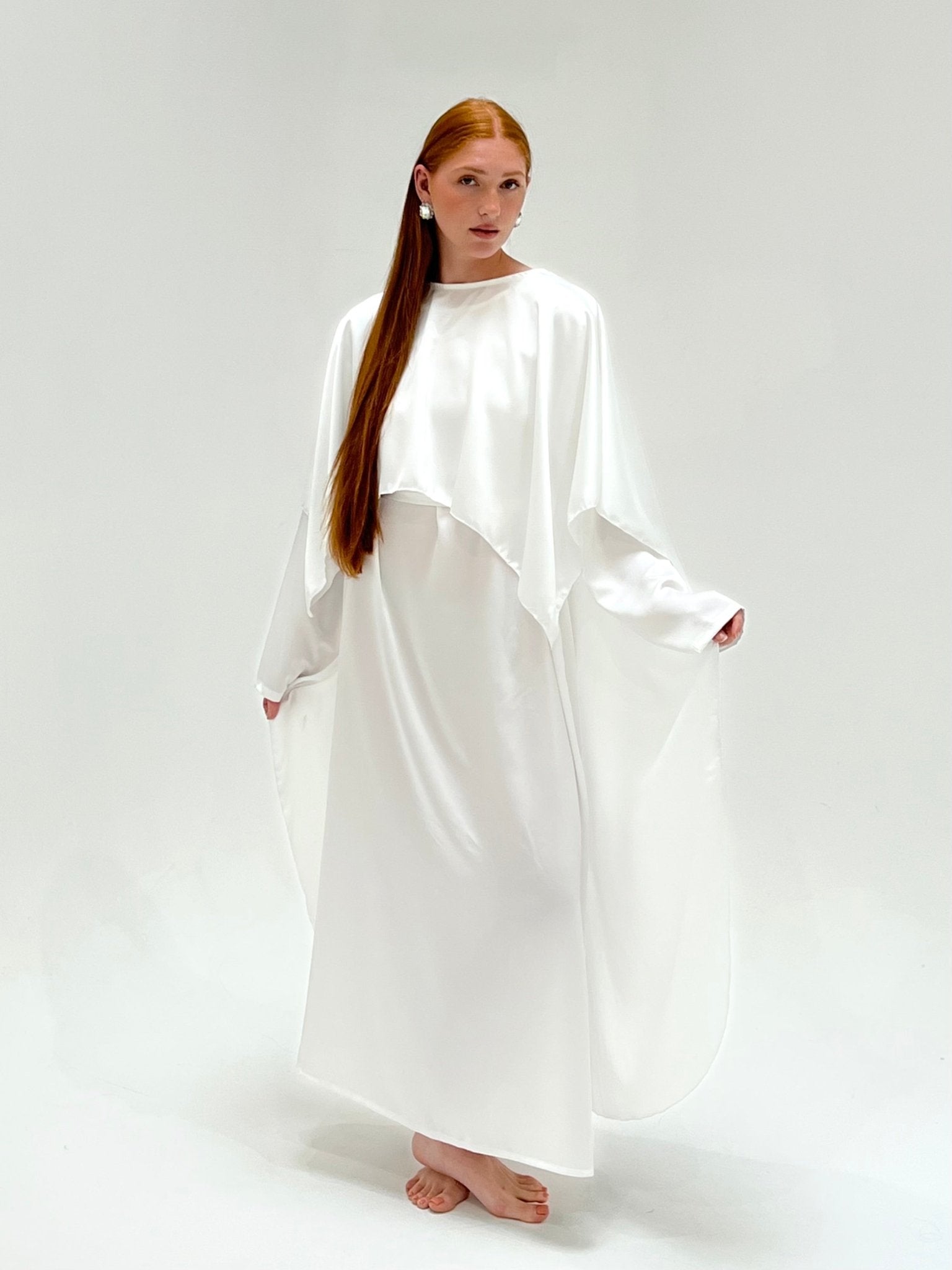 Abaya Cap Orelle Blanche - TAHIRA