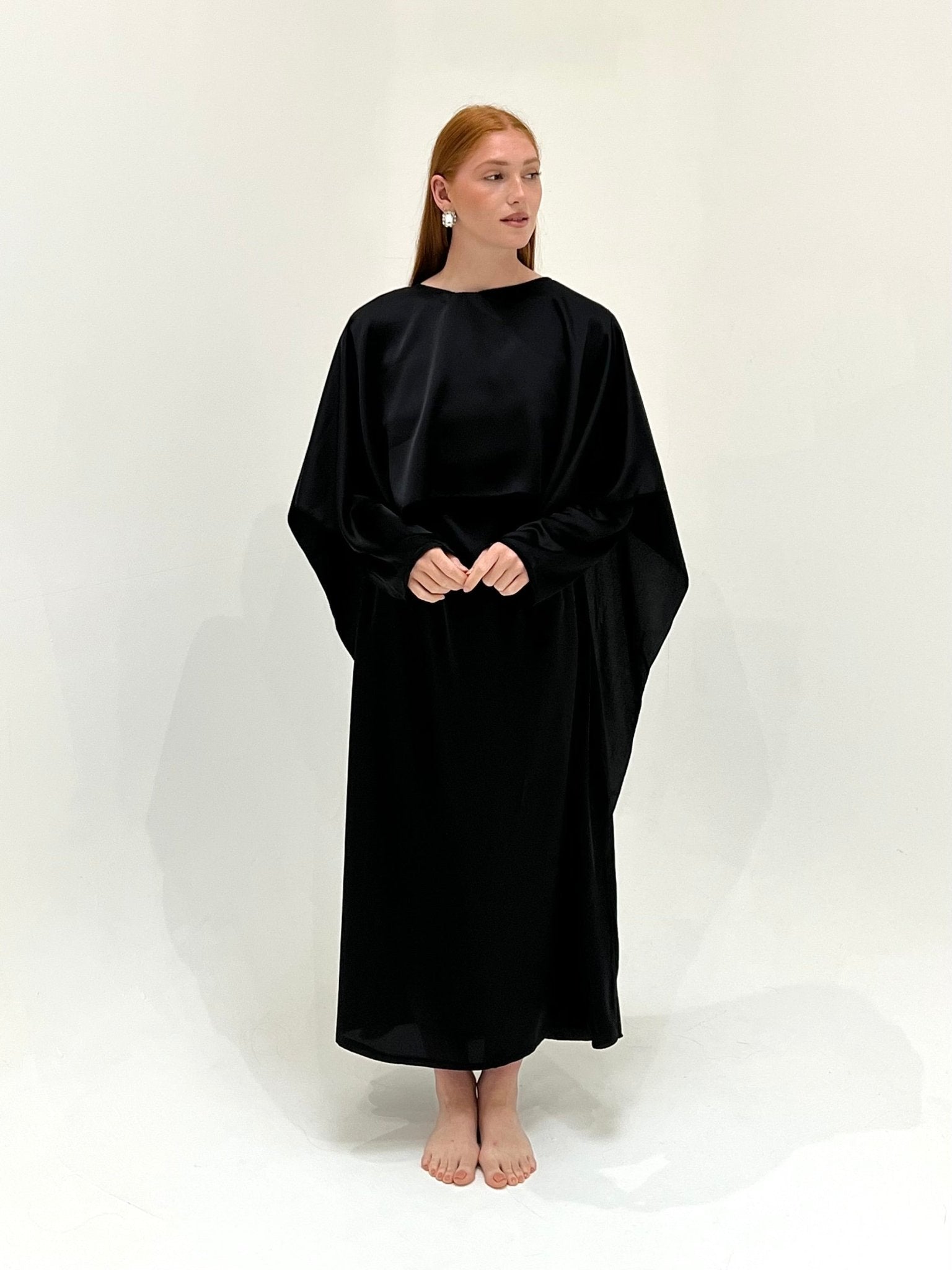 Abaya Cap Orelle Noir - TAHIRA