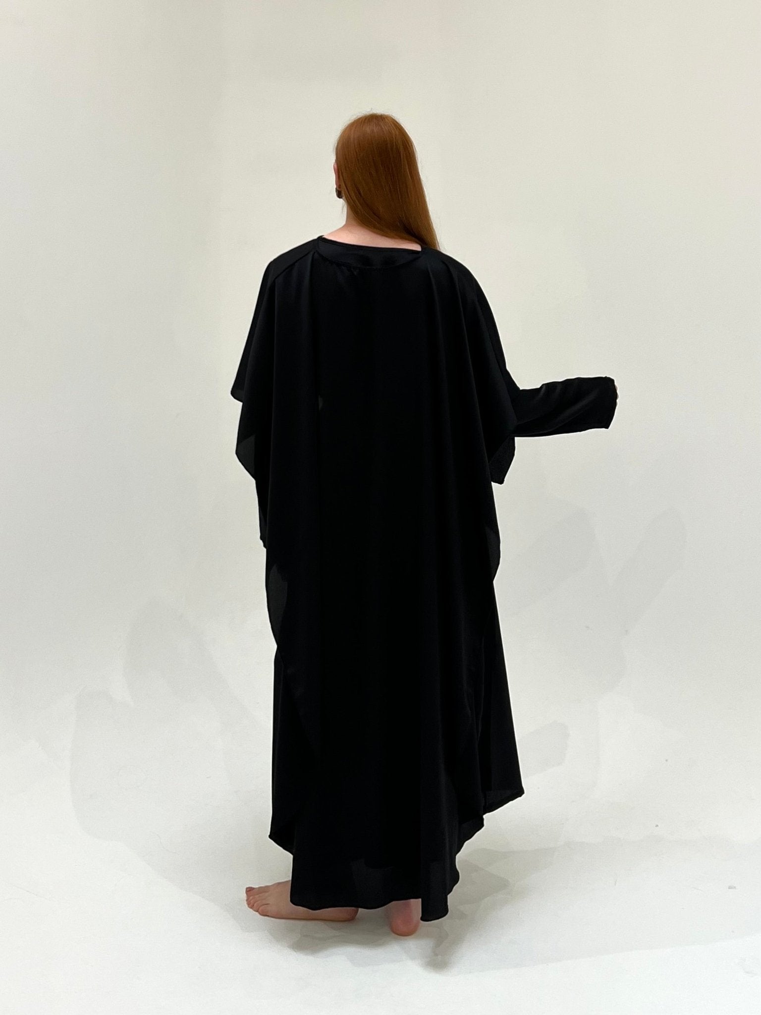 Abaya Cap Orelle Noir - TAHIRA