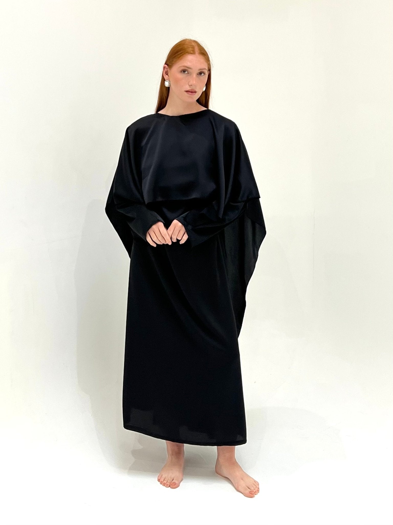 Abaya Cap Orelle Noir - TAHIRA