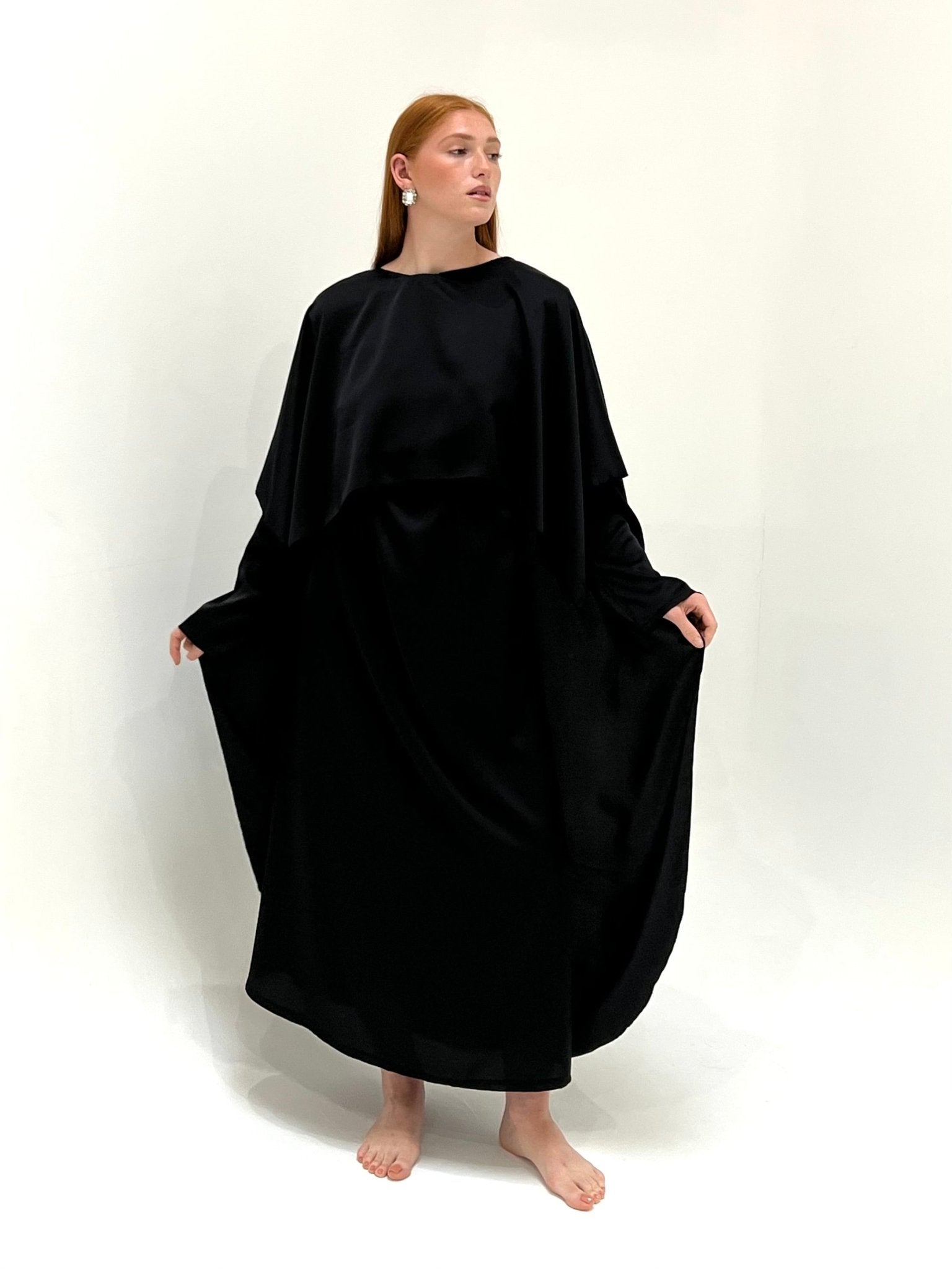 Abaya Cap Orelle Noir - TAHIRA