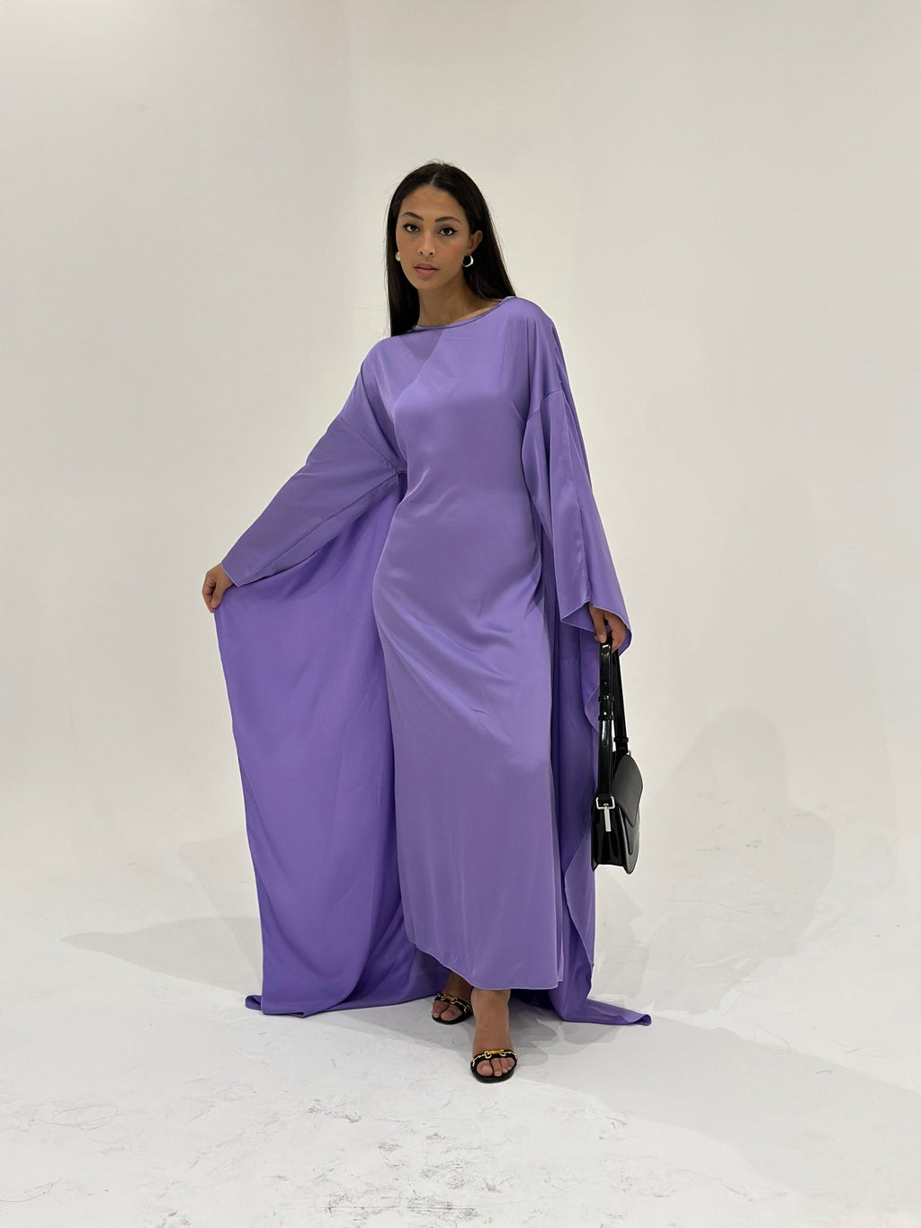 Abaya Féline Violet Lila - TAHIRA