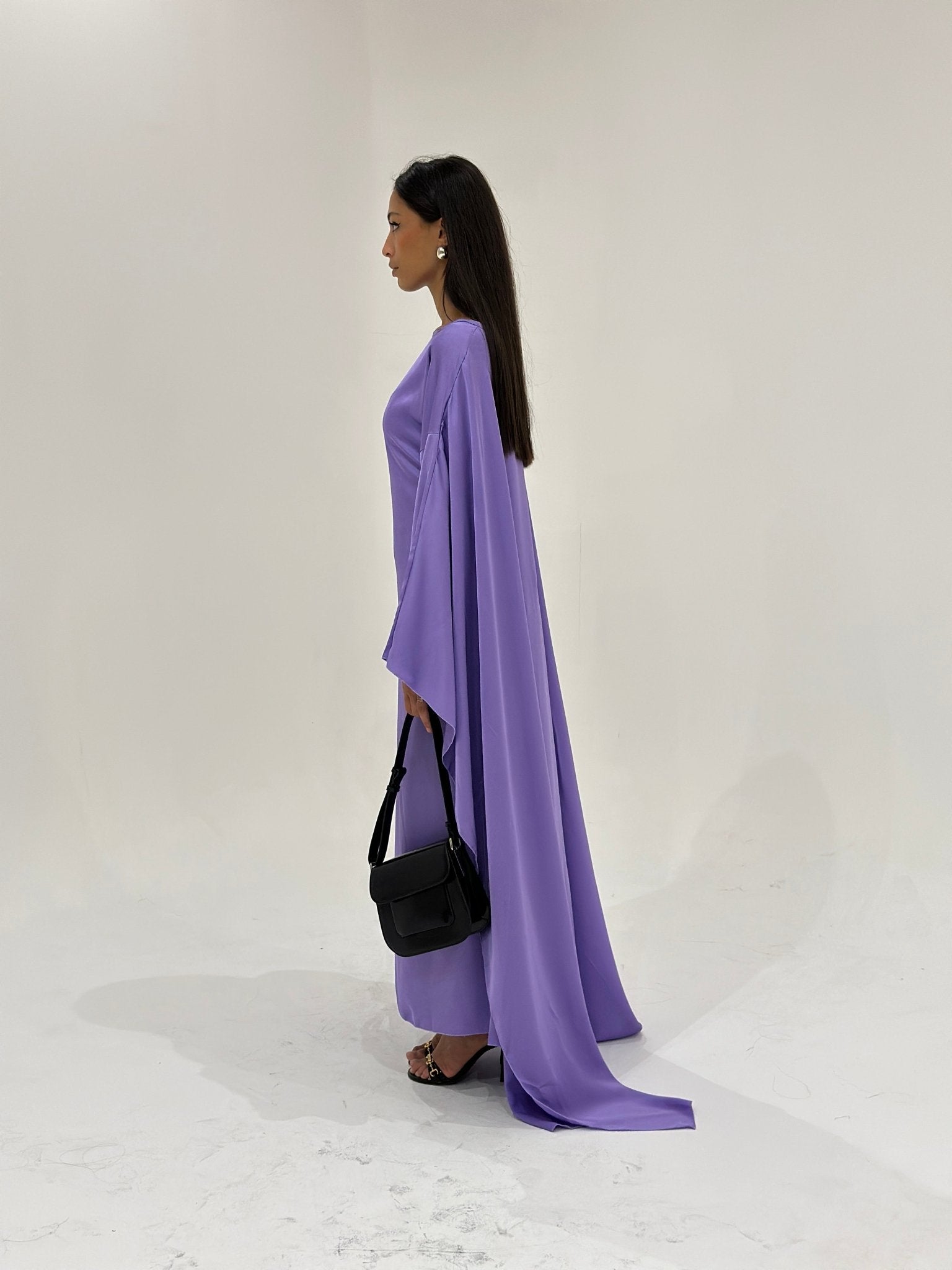 Abaya Féline Violet Lila - TAHIRA