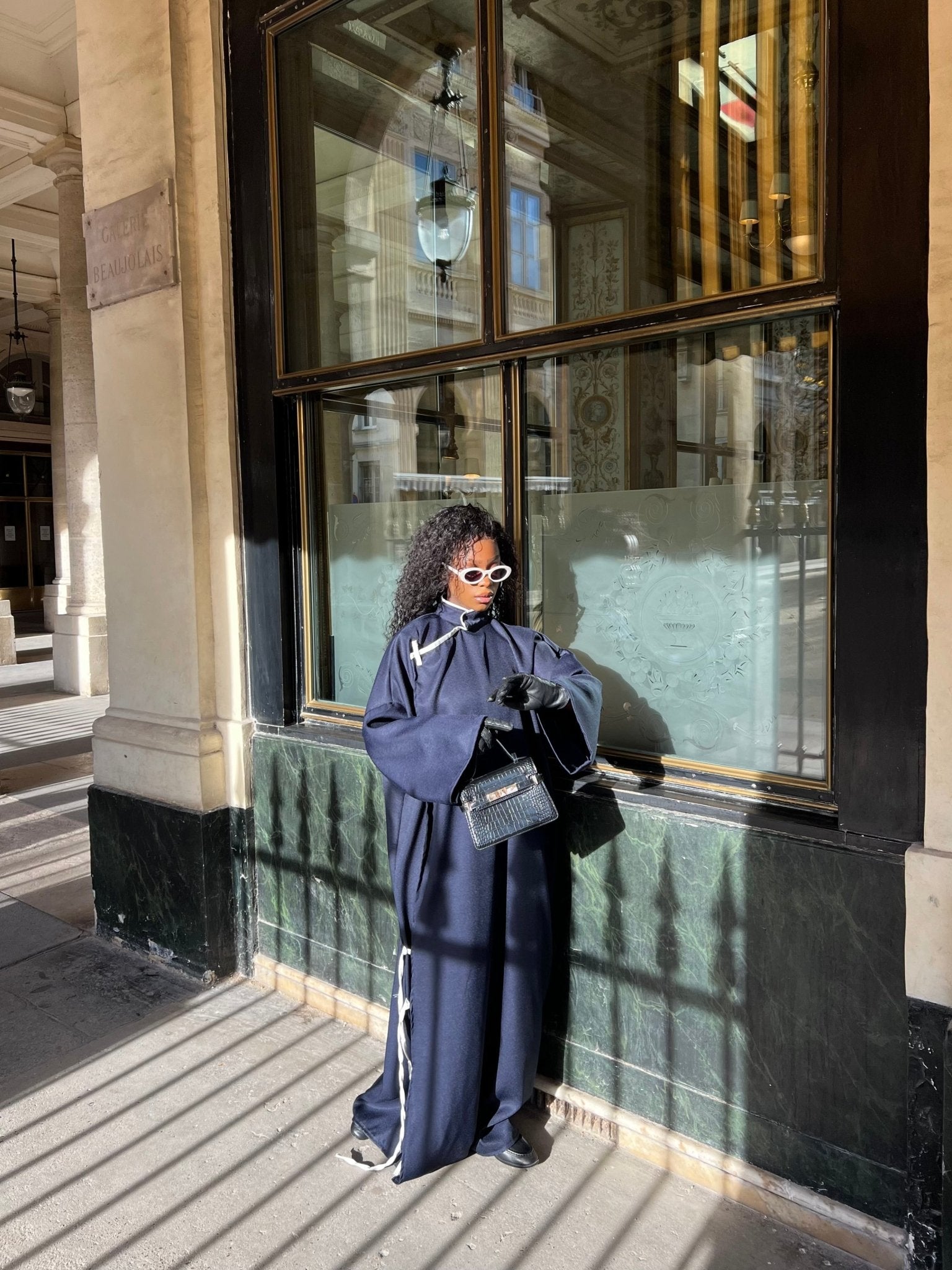 Abaya Nara Bleu Marine Taille Tall) - TAHIRA