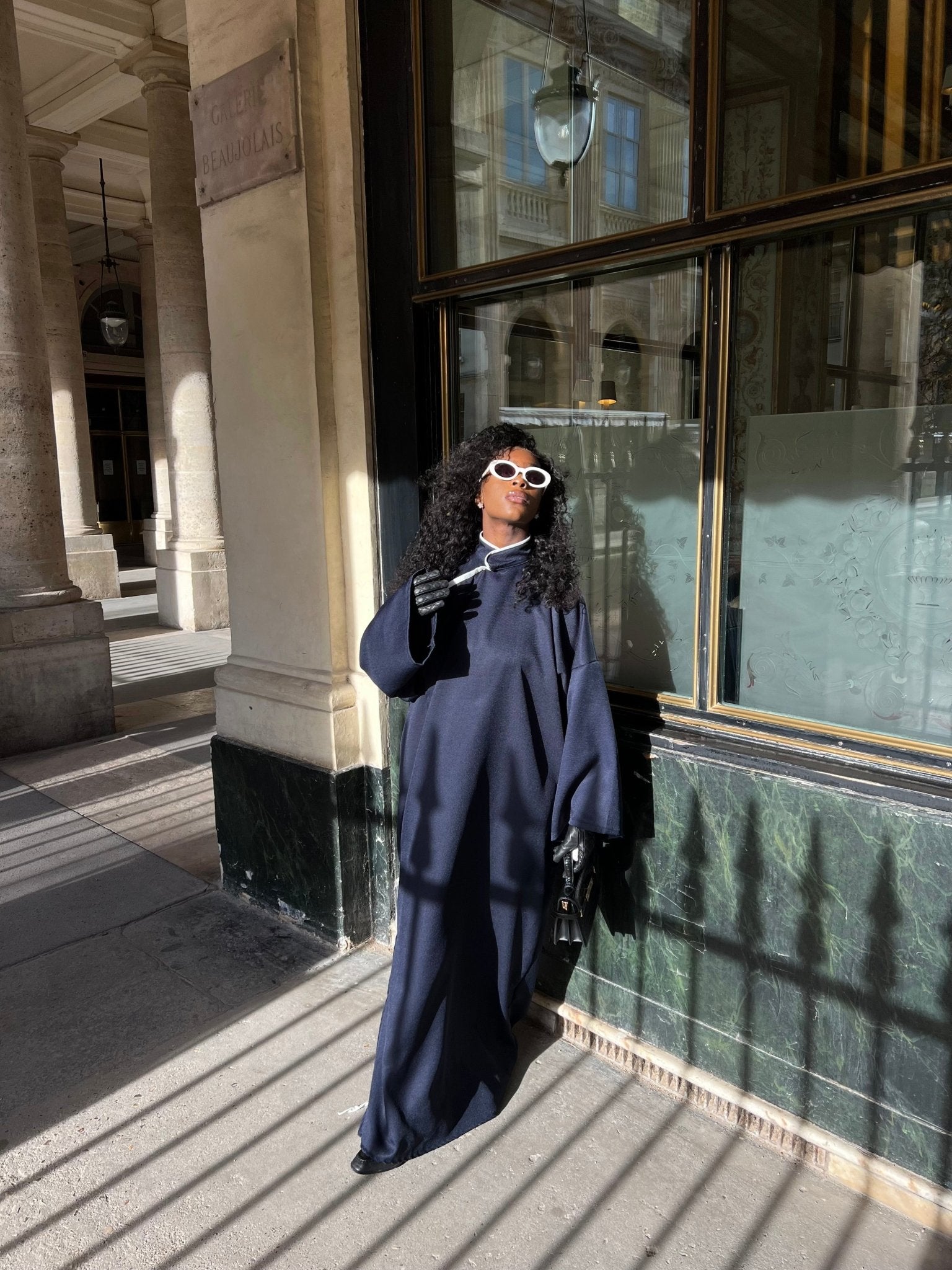 Abaya Nara Bleu Marine Taille Tall) - TAHIRA