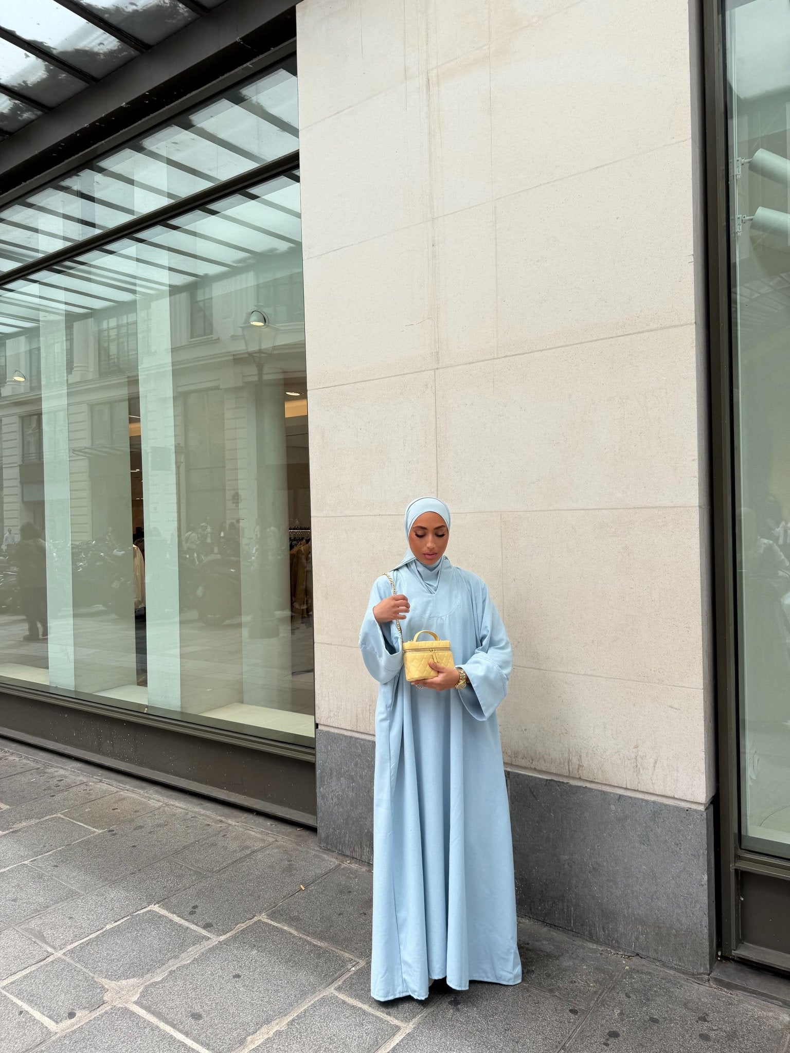 Abaya Norah - Bleu ciel - TAHIRA