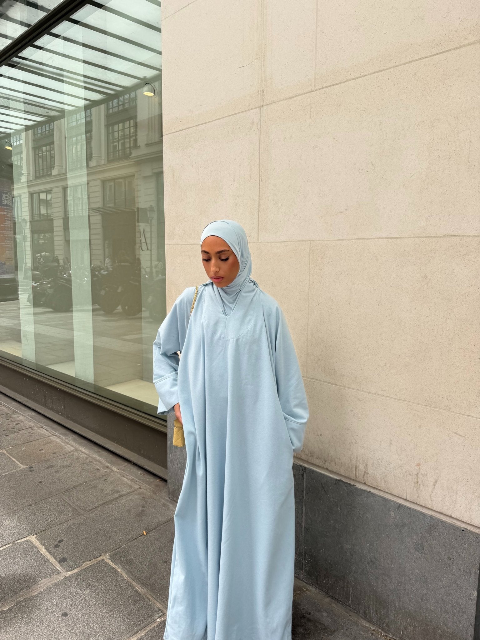Abaya Norah - Bleu ciel - TAHIRA