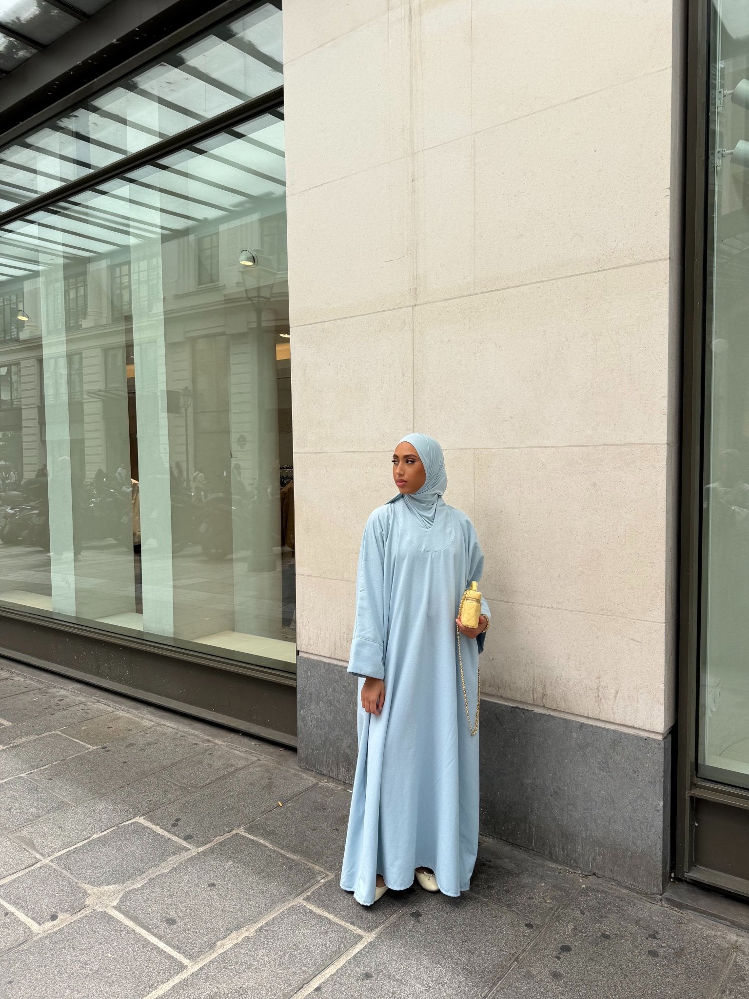 Abaya Norah - Bleu ciel - TAHIRA