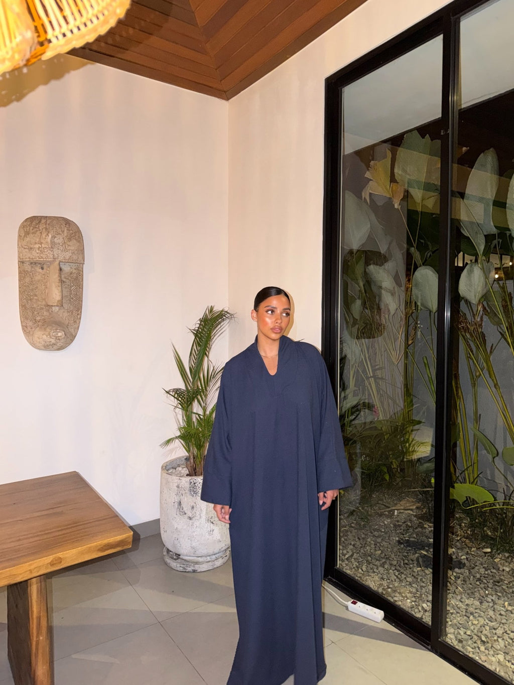Abaya Norah - Bleu nuit - TAHIRA