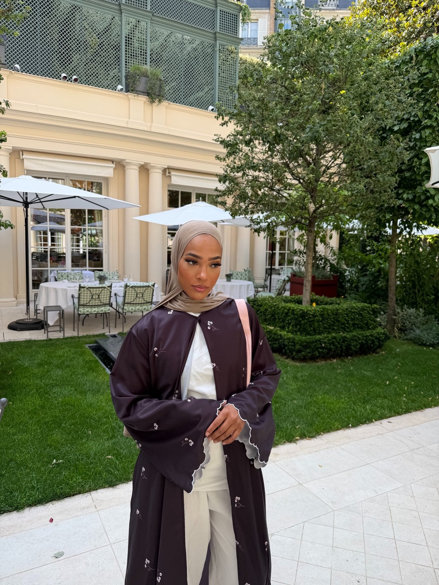 Abaya Nour prune - TAHIRA