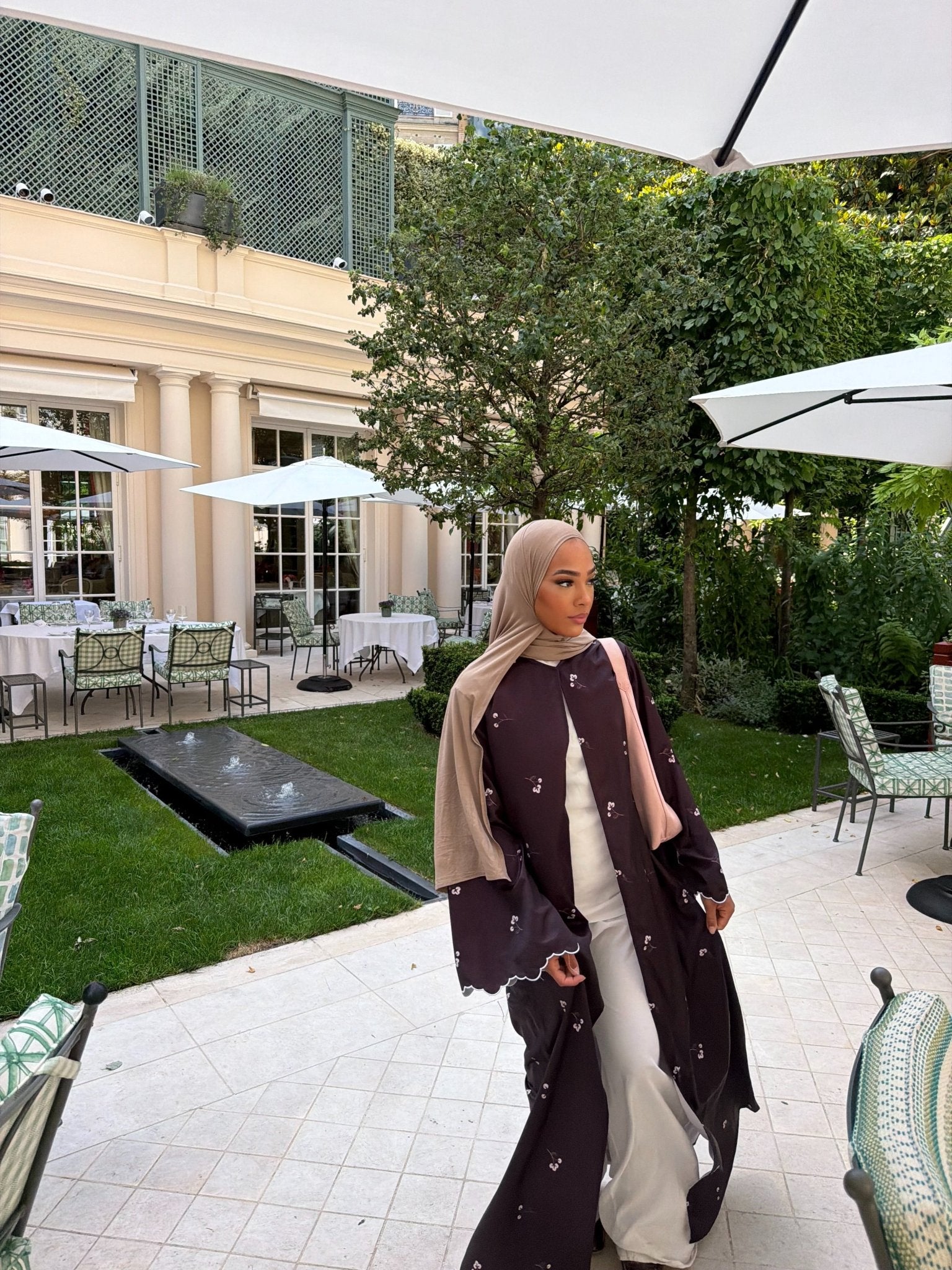 Abaya Nour prune - TAHIRA