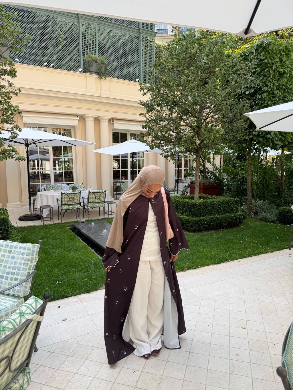 Abaya Nour prune - TAHIRA