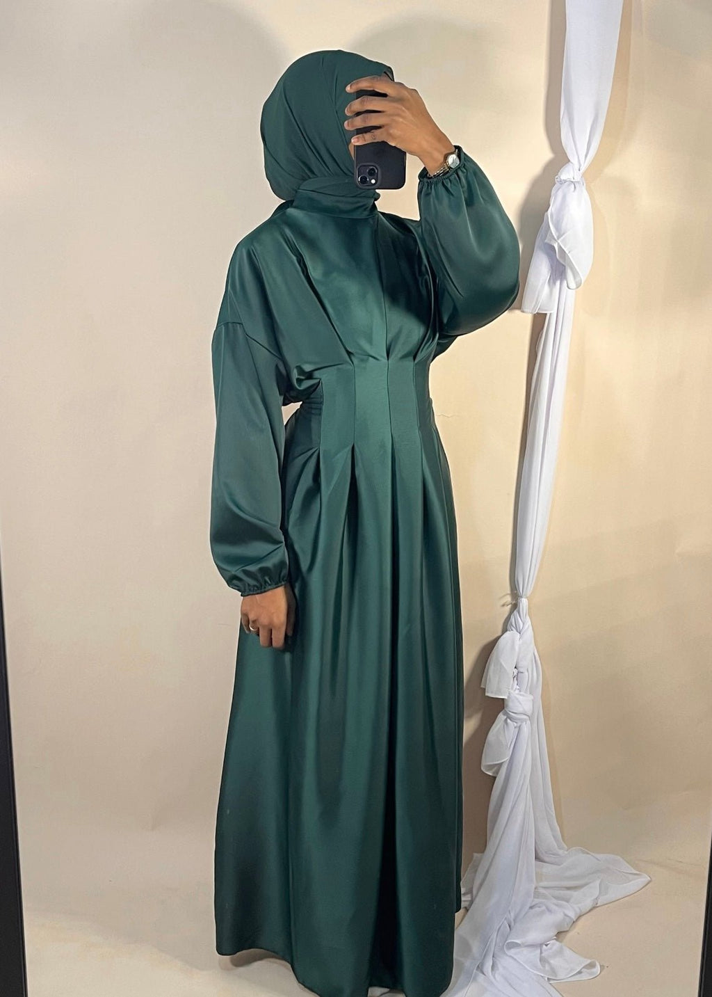 Abaya Satiné Elma - TAHIRA