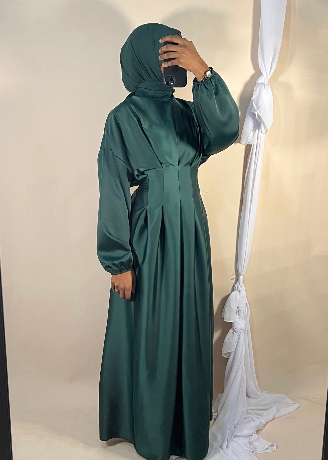 Abaya Satiné Elma - TAHIRA