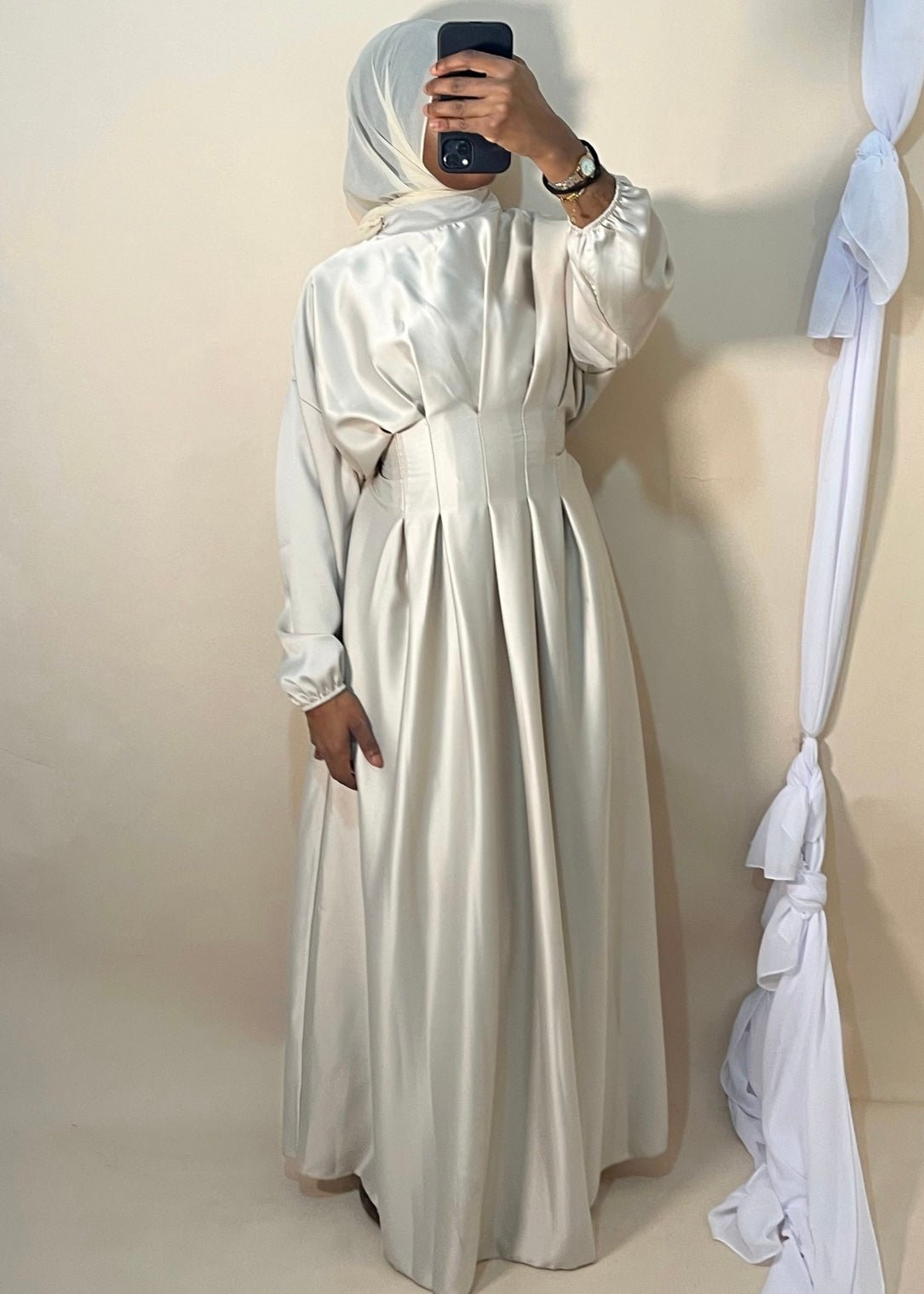 Abaya Satiné Elma - TAHIRA
