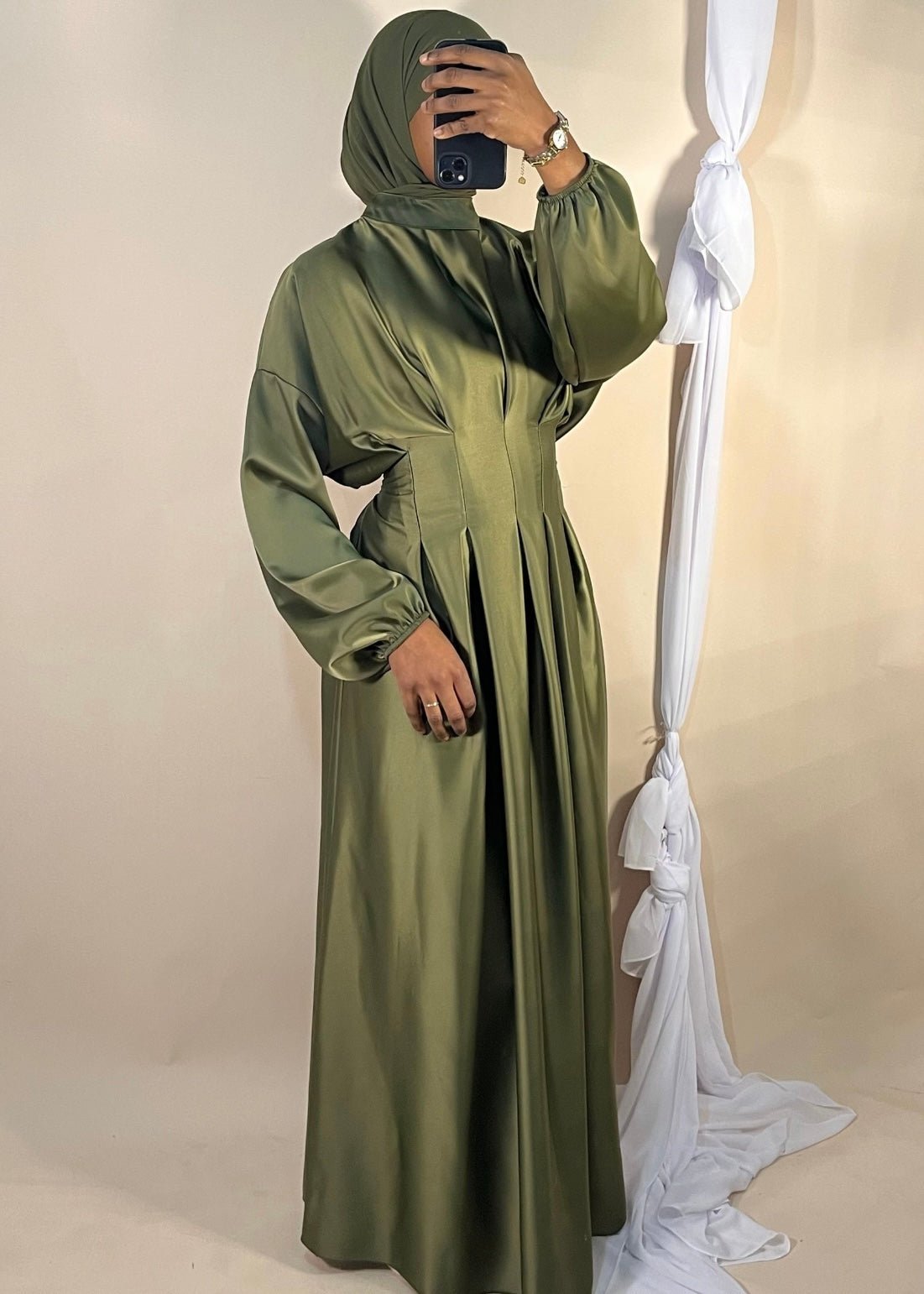 Abaya Satiné Elma - TAHIRA