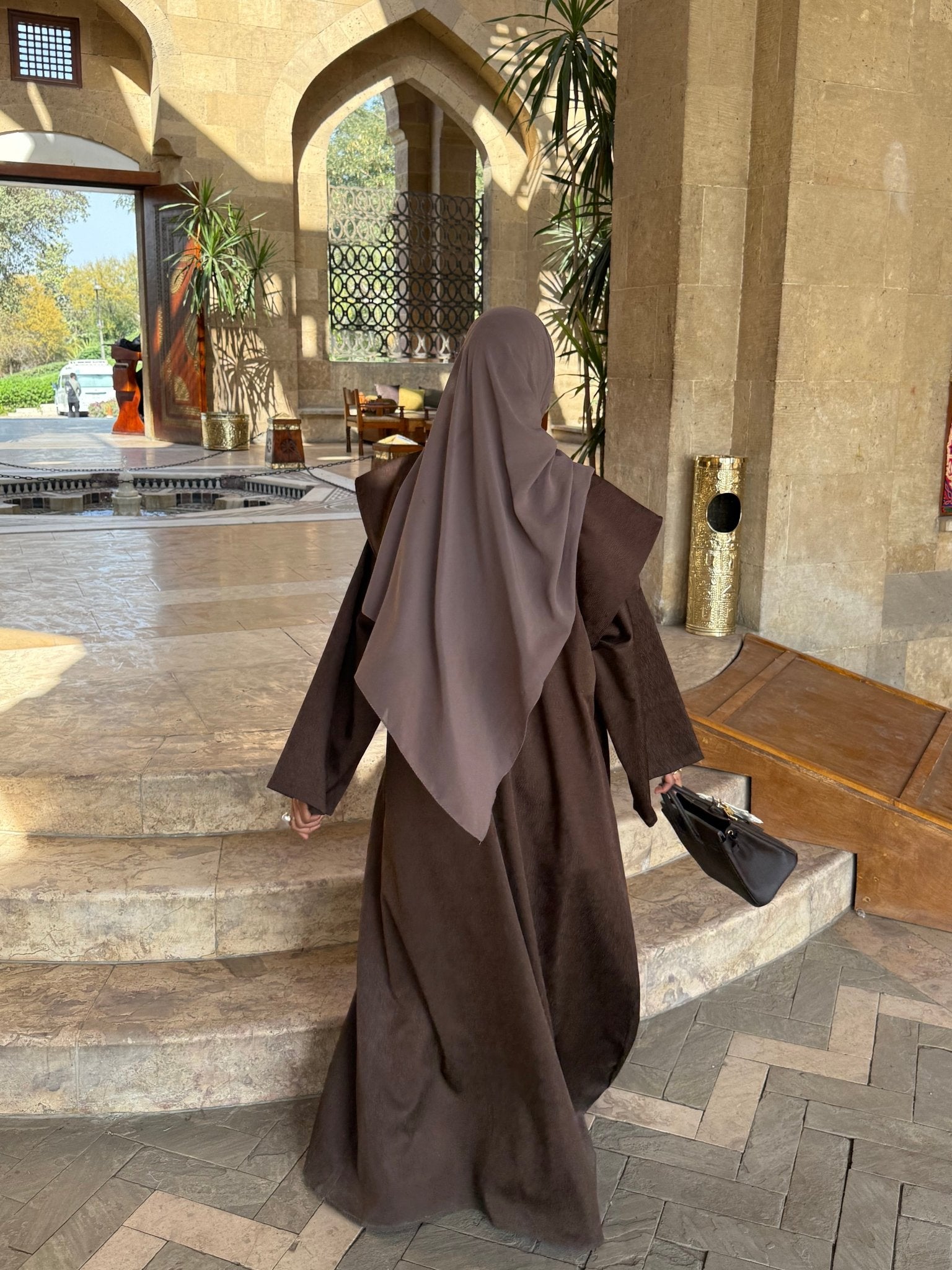 Abaya Tournesol Marron - TAHIRA