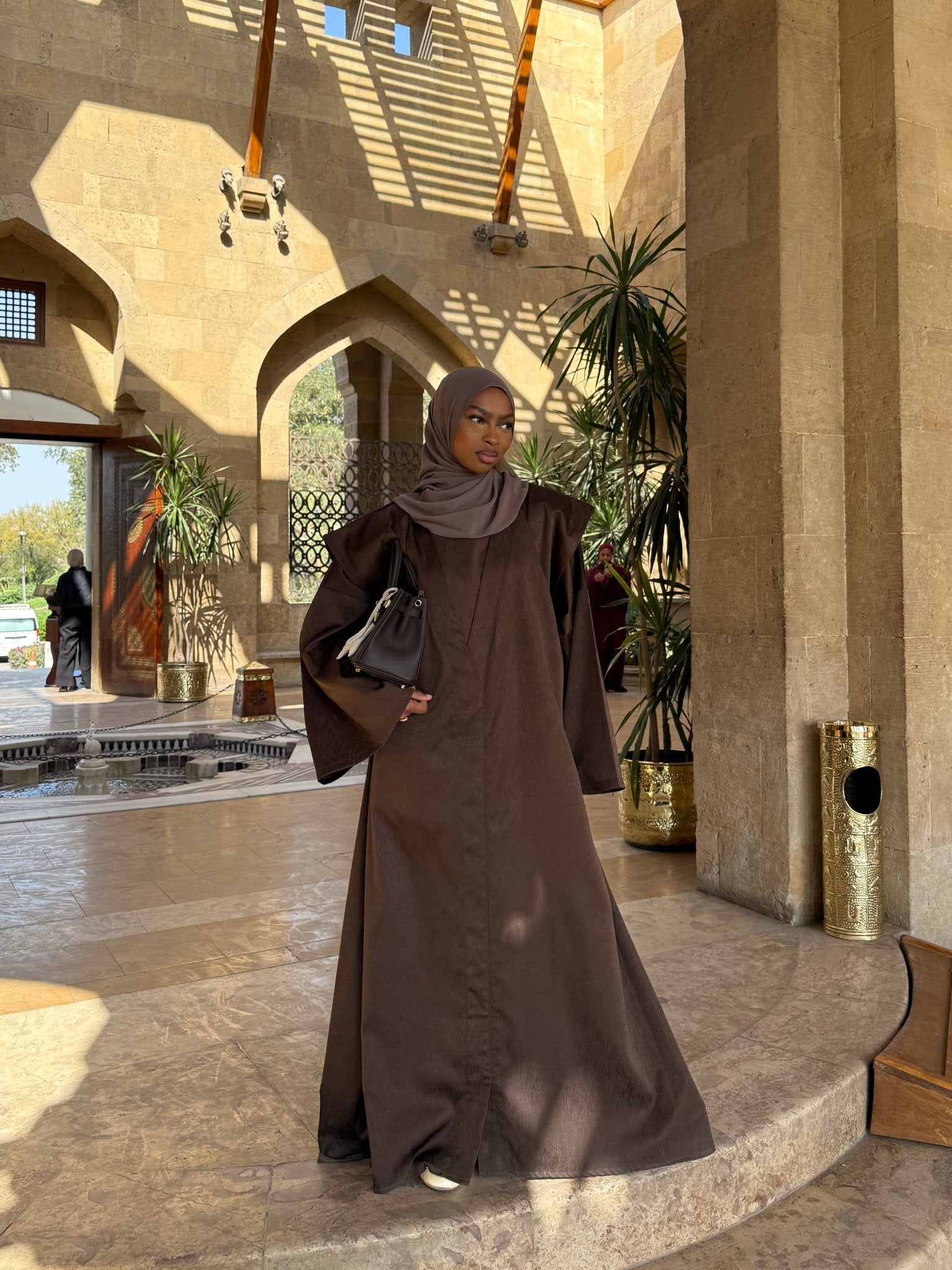 Abaya Tournesol Marron - TAHIRA