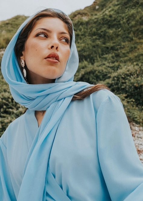 Abaya Valeria Bleu Ciel - TAHIRA