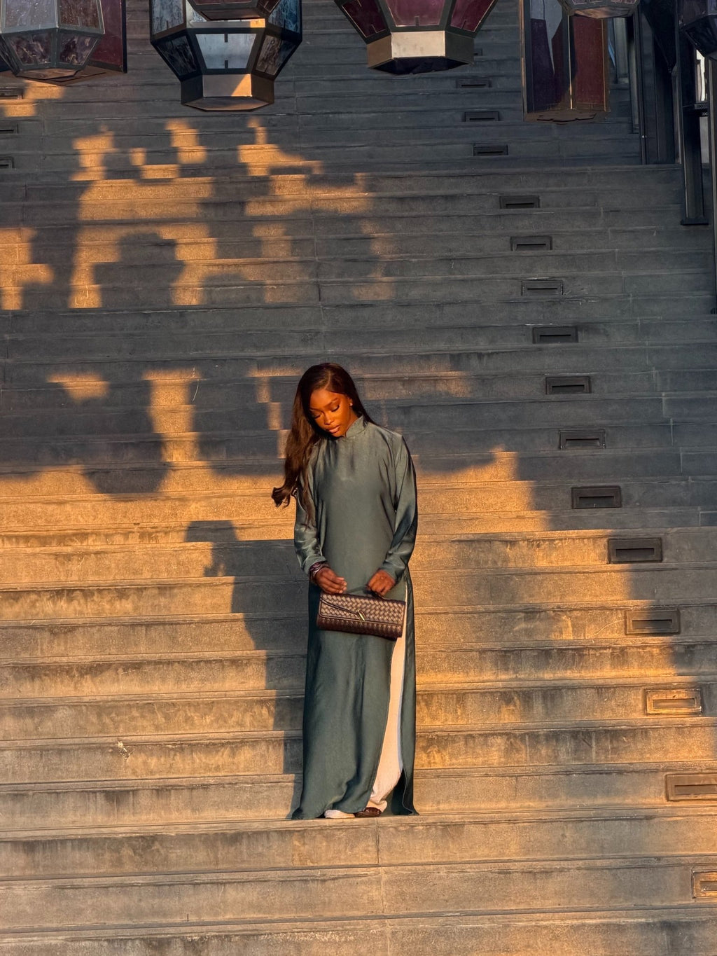 Abaya Yaki - Bleu Canard - TAHIRA
