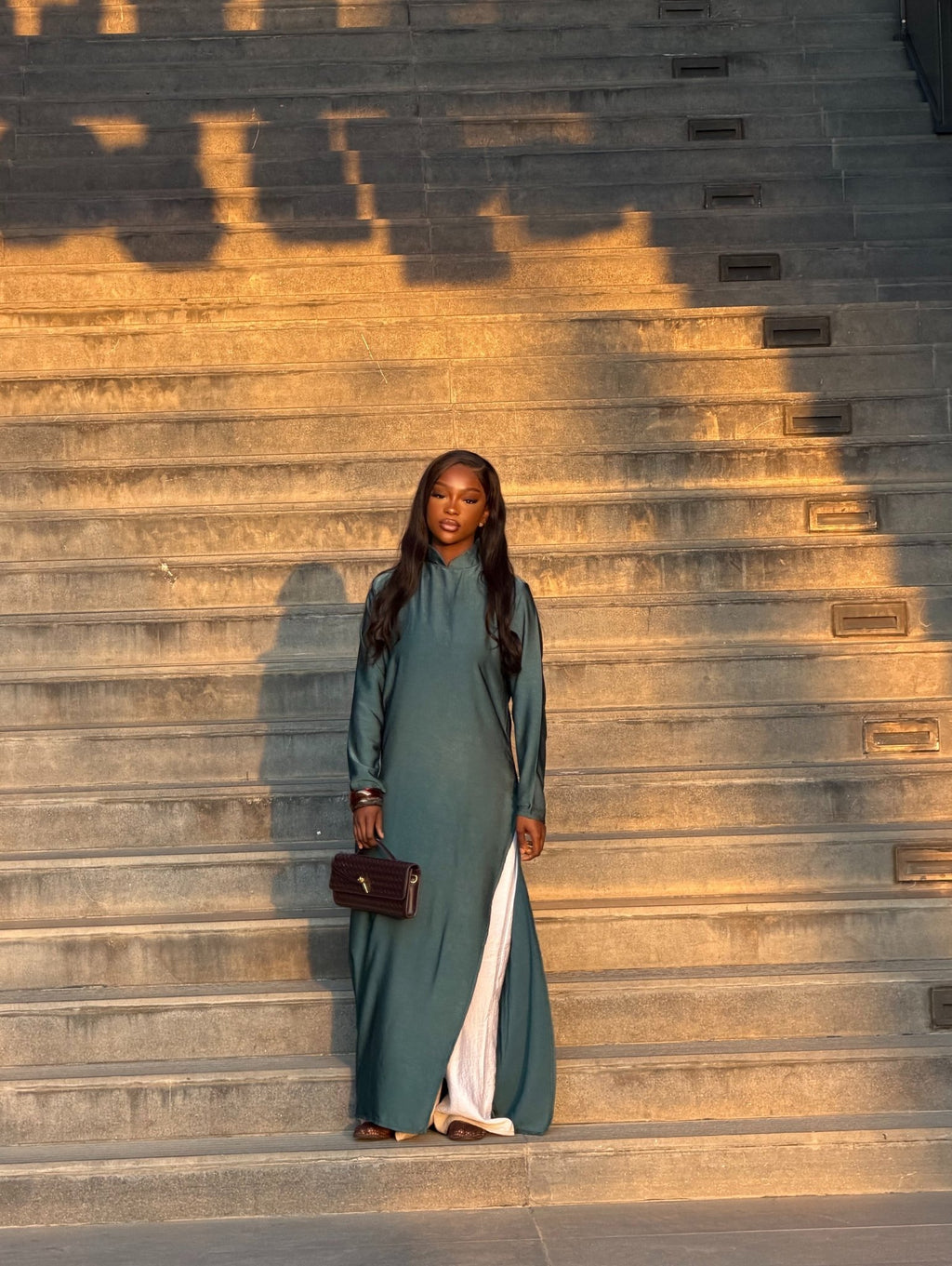 Abaya Yaki - Bleu Canard - TAHIRA