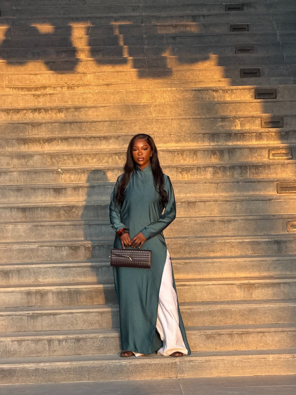 Abaya Yaki - Bleu Canard - TAHIRA