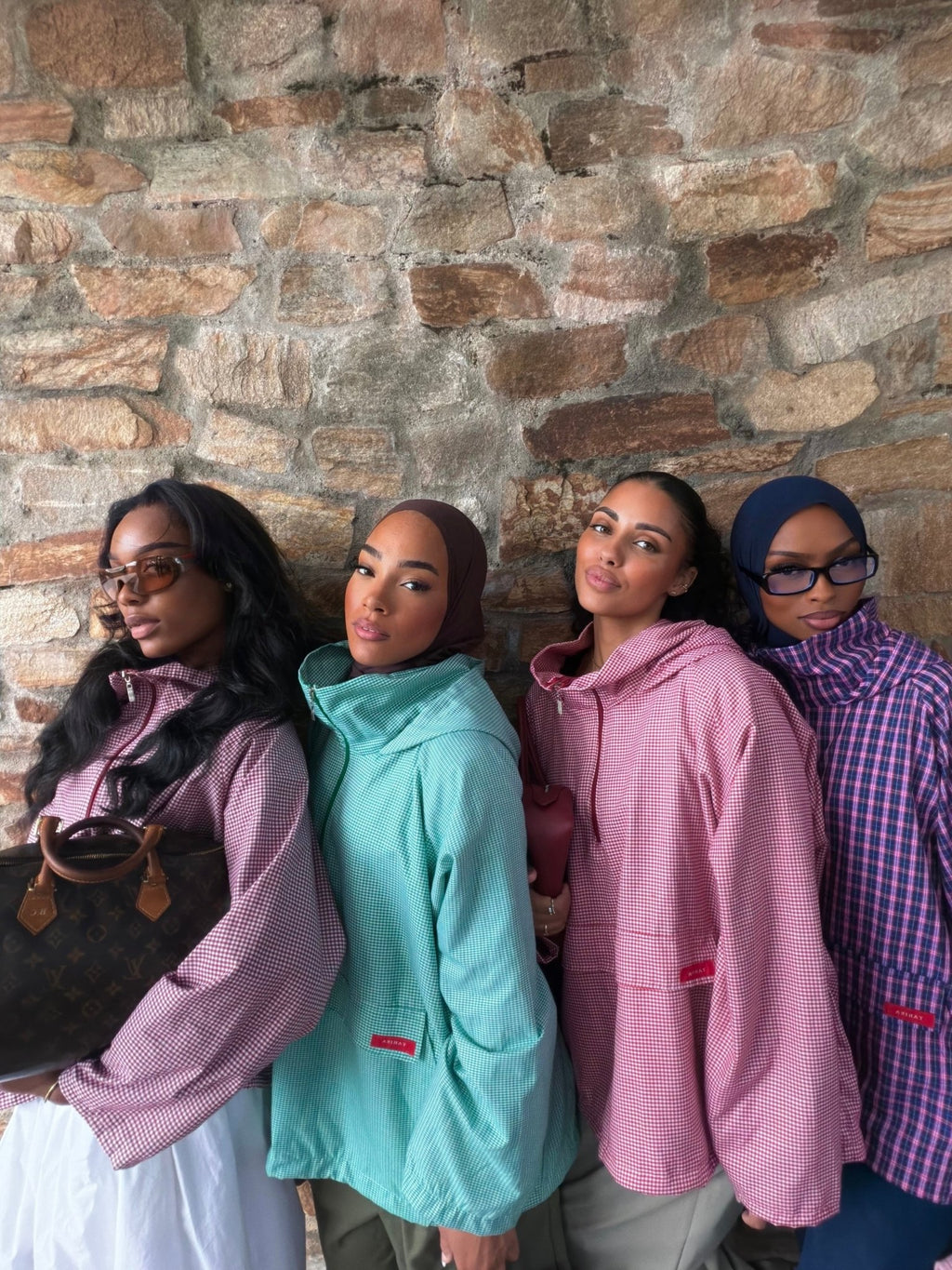 Anorak Amara - Bleu-Rose Carreaux - TAHIRA
