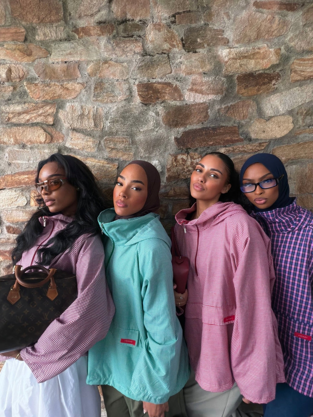 Anorak Amara - Bleu-Rose Carreaux - TAHIRA