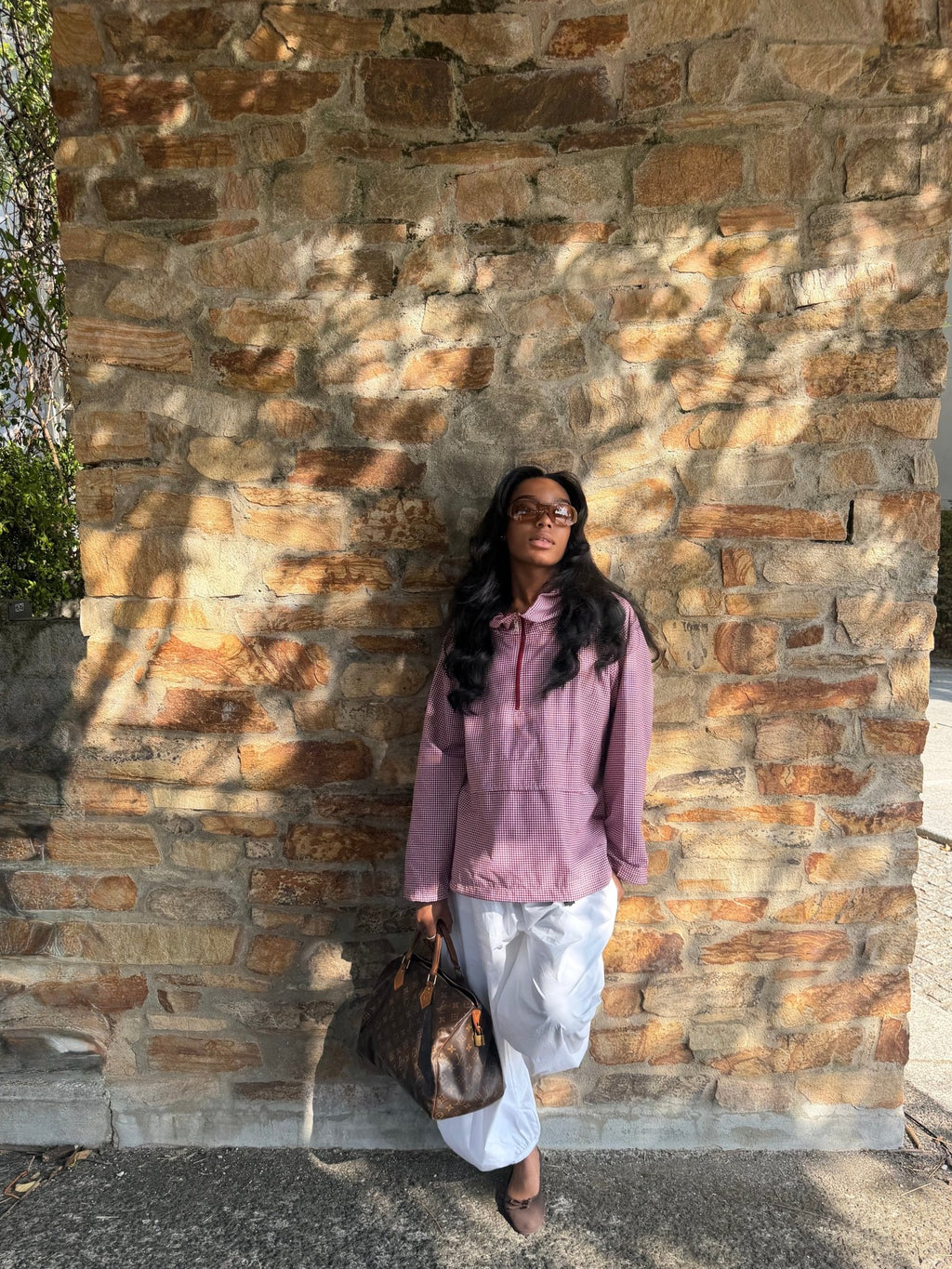 Anorak Amara - Bordeaux-Blanc Vichy - TAHIRA