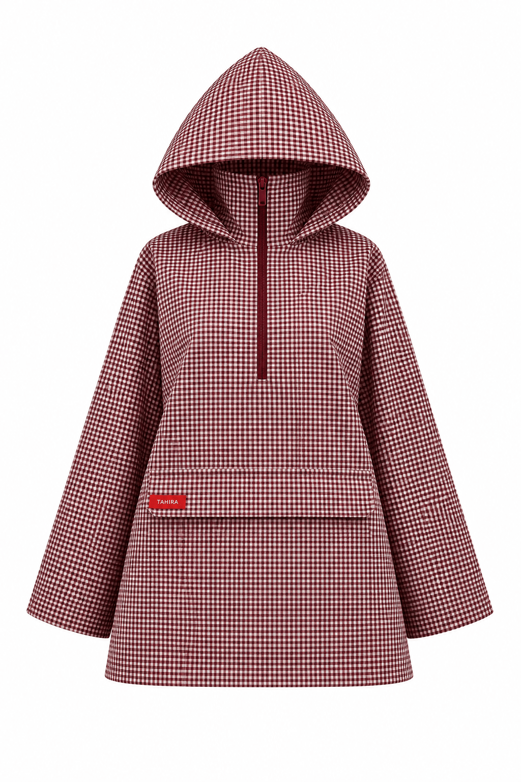 Anorak Amara - Bordeaux-Blanc Vichy - TAHIRA
