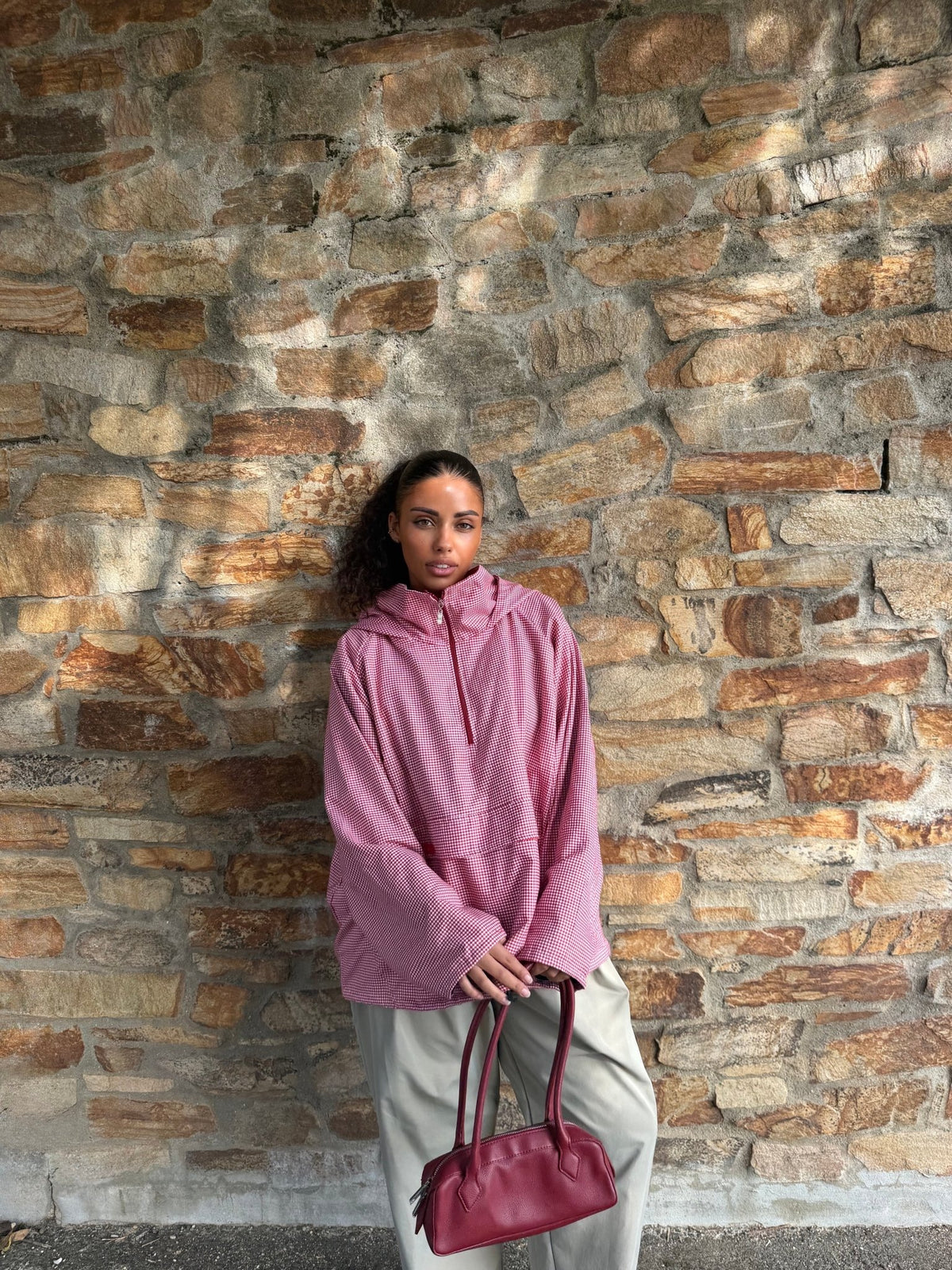 Anorak Amara - Rouge-Blanc Vichy - TAHIRA