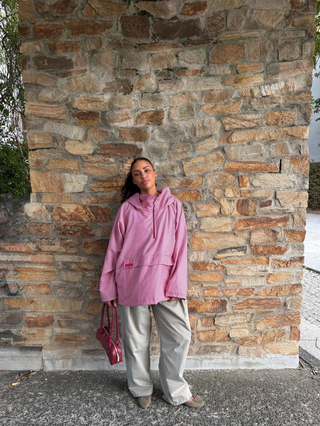Anorak Amara - Rouge-Blanc Vichy - TAHIRA