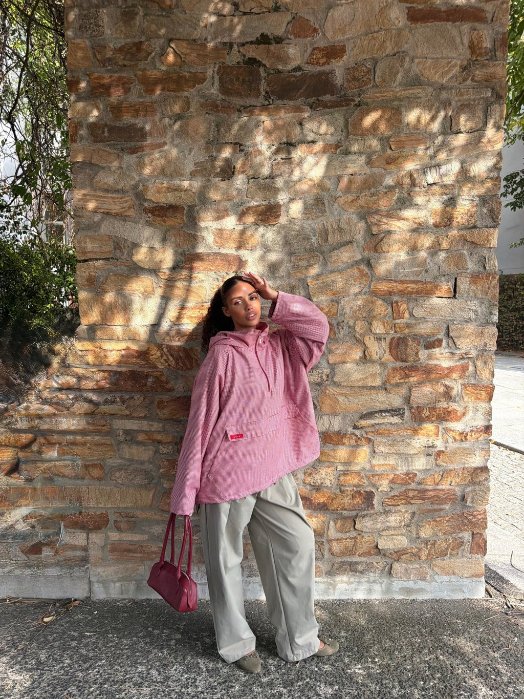 Anorak Amara - Rouge-Blanc Vichy - TAHIRA