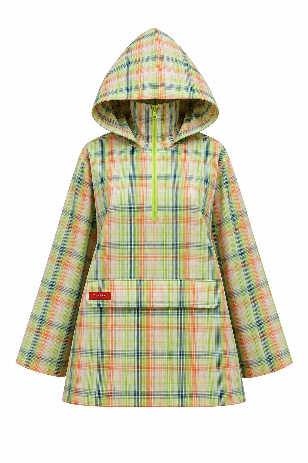 Anorak Amara - Vert-Orange Carreaux - TAHIRA