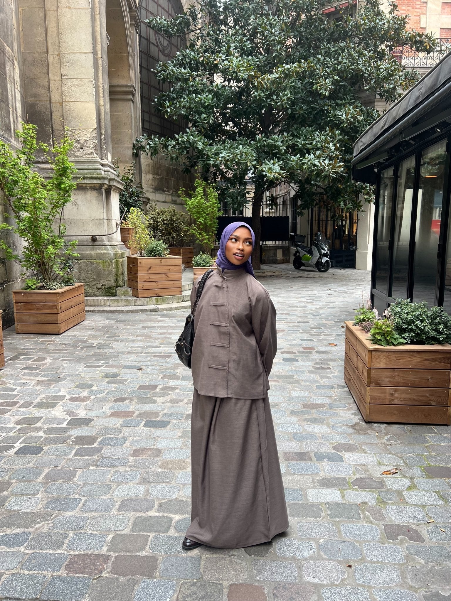 Blouse Ling Taupe (Tall) - TAHIRA