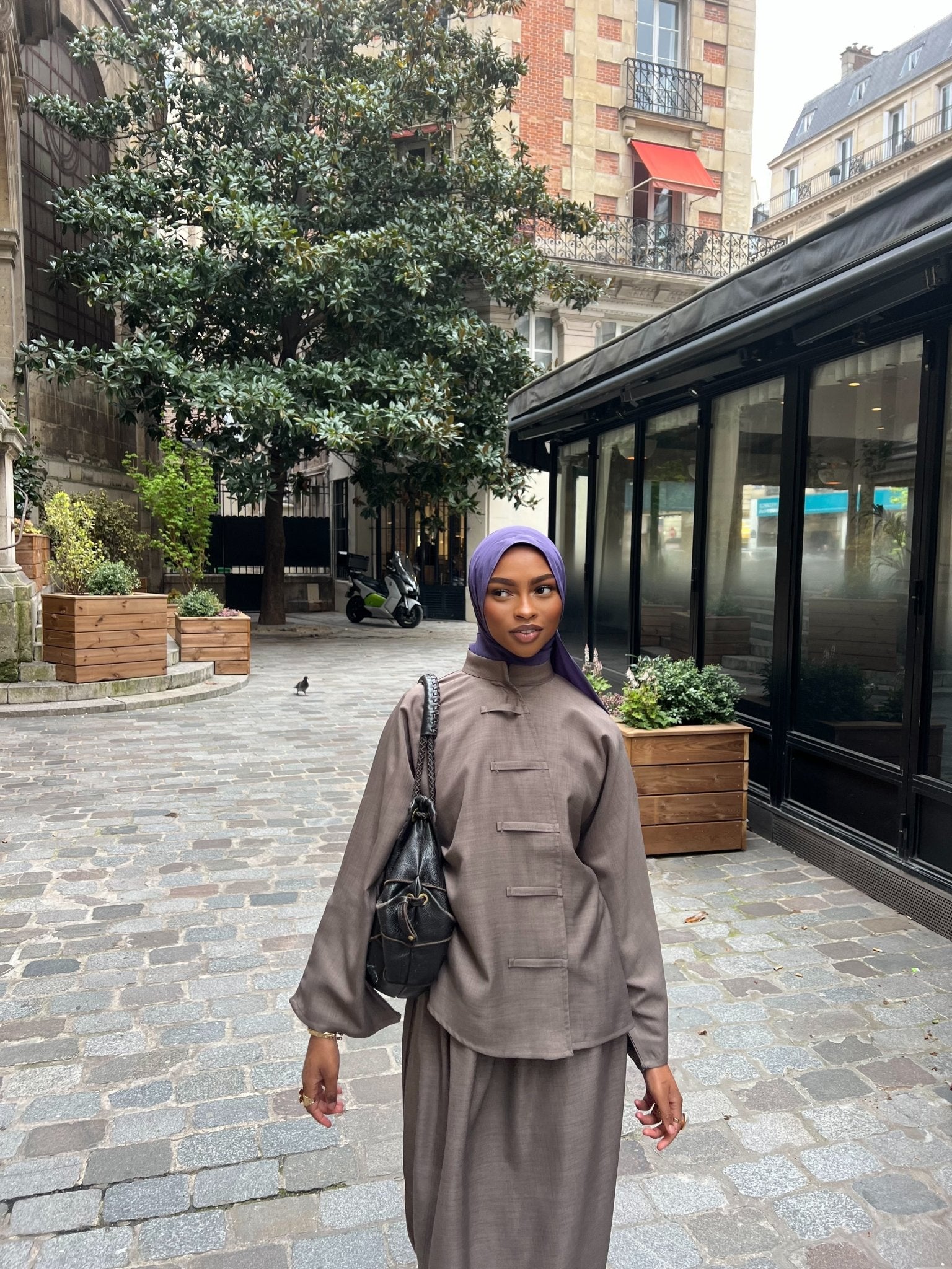 Blouse Ling Taupe (Tall) - TAHIRA