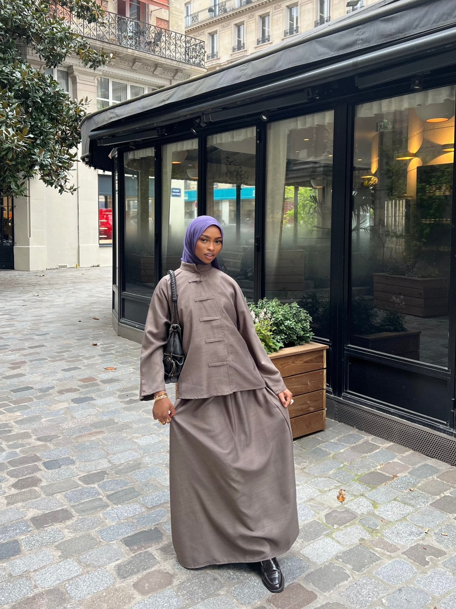 Blouse Ling Taupe (Tall) - TAHIRA
