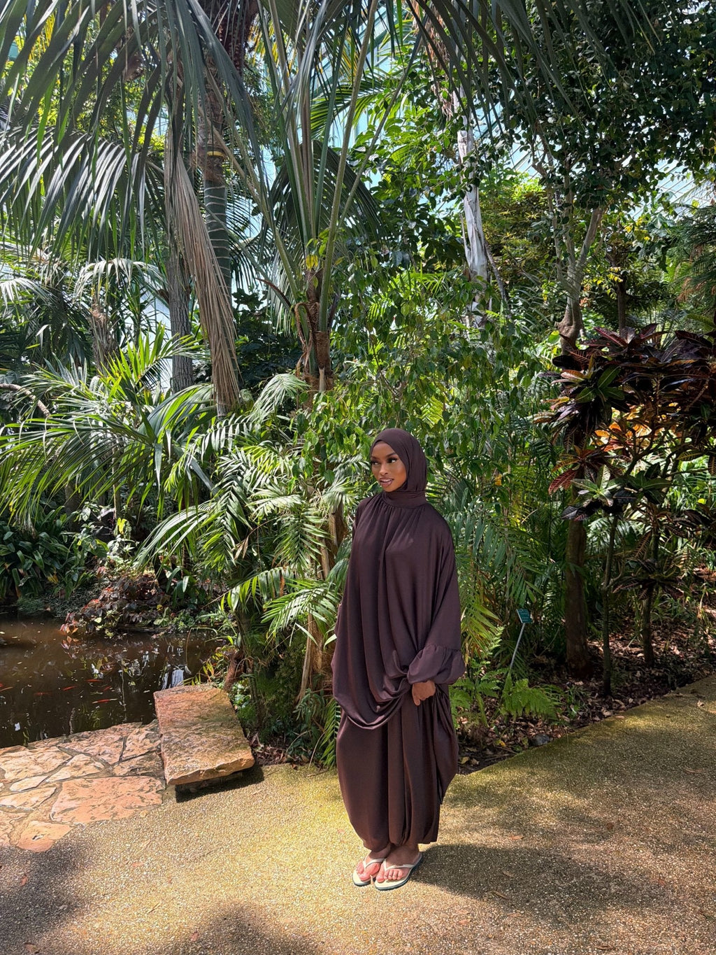 Burkini Houda Premium Chocolat + Hijab - TAHIRA