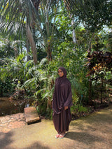 Houda Premium Chocolate Beach Set + Hijab