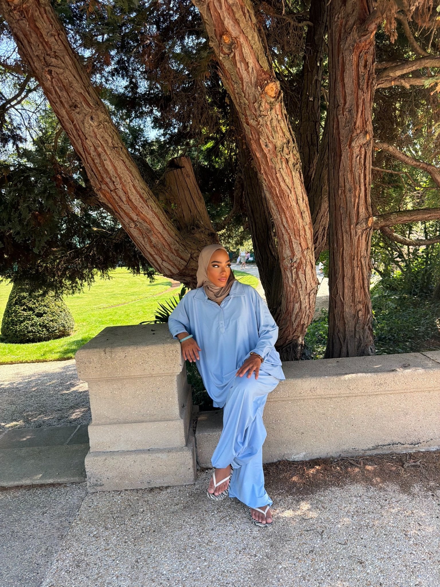 Burkini polo Lina Bleu ciel - TAHIRA