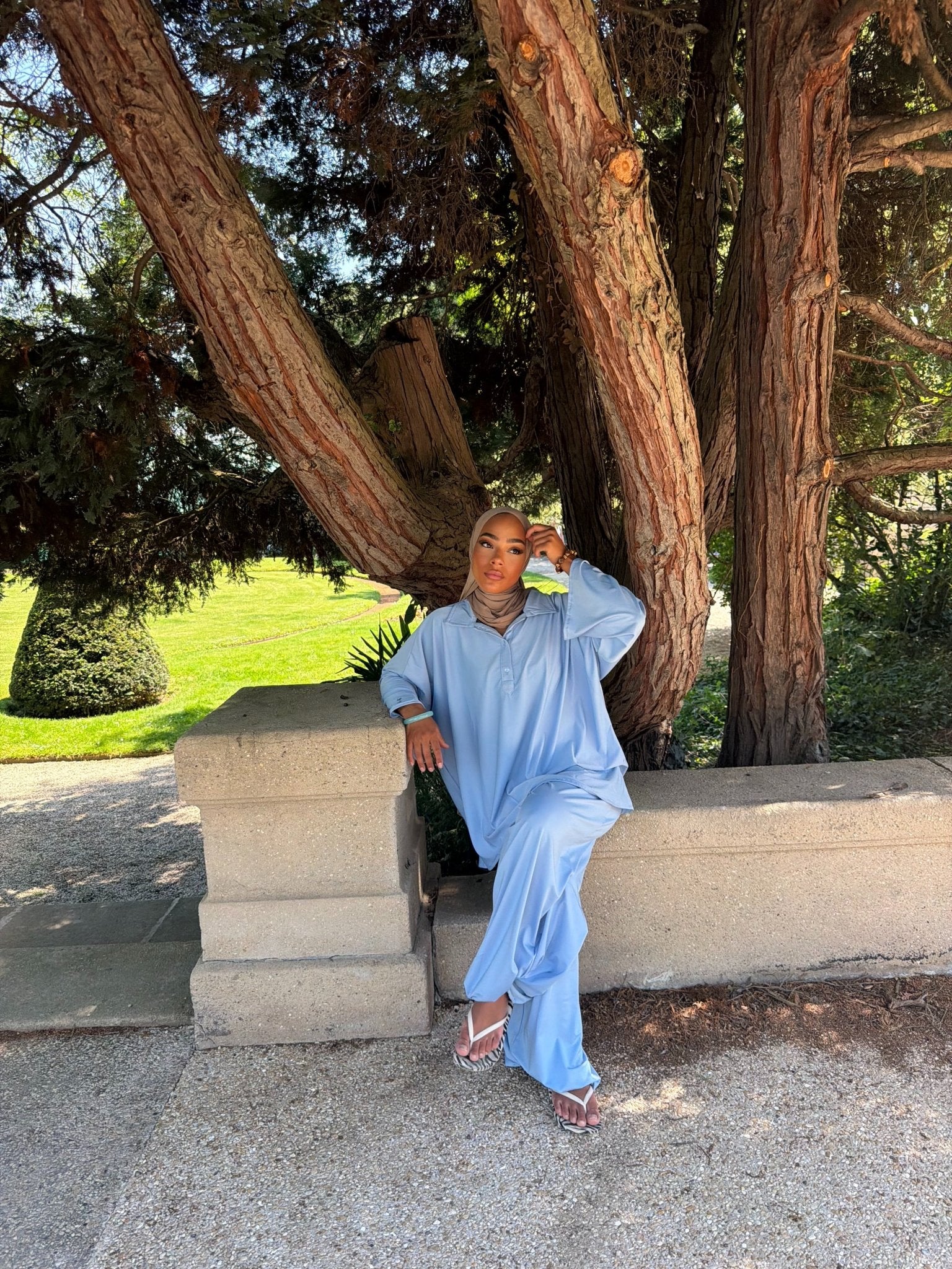Burkini polo Lina Bleu ciel - TAHIRA