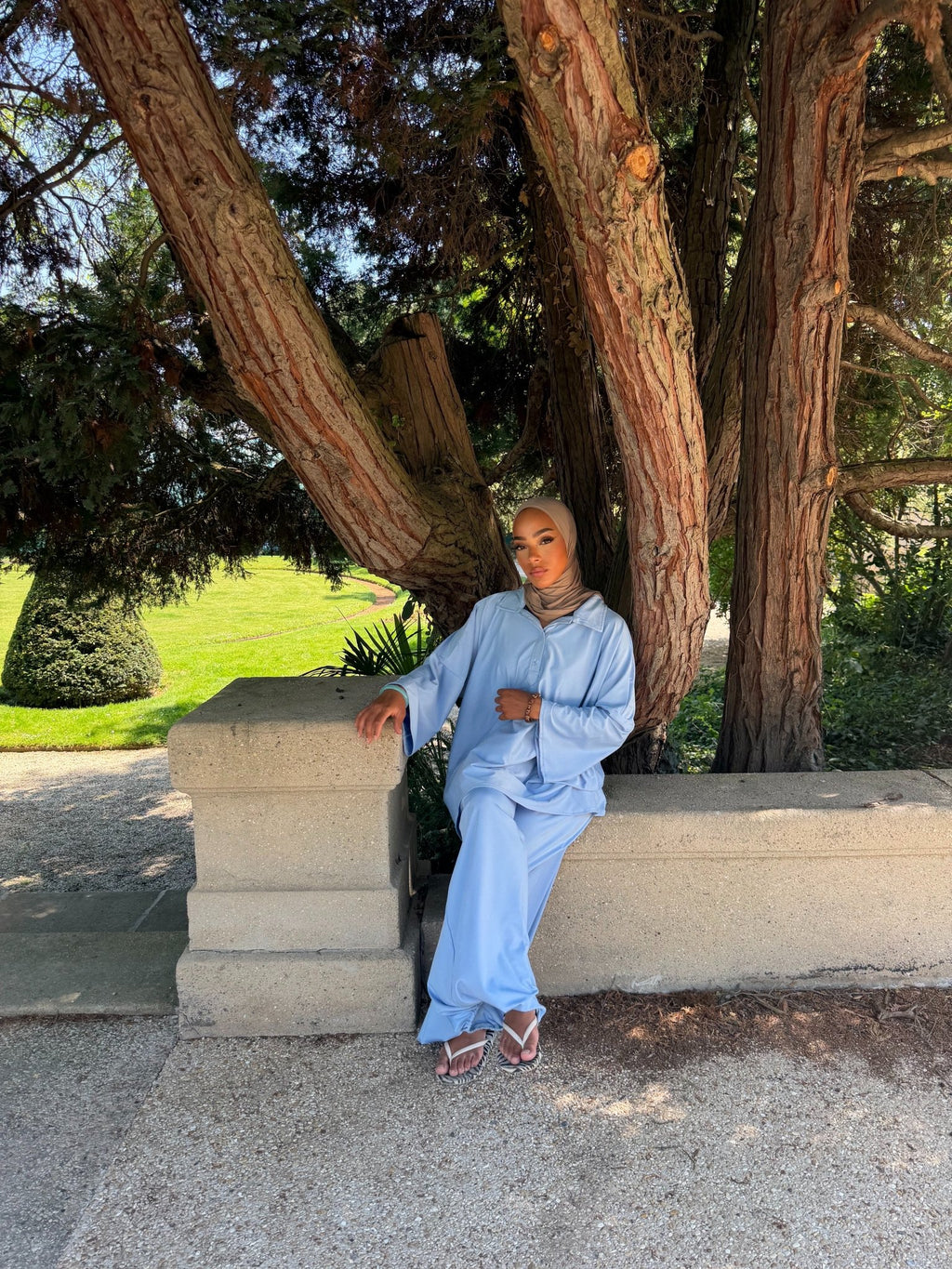 Burkini polo Lina Bleu ciel - TAHIRA