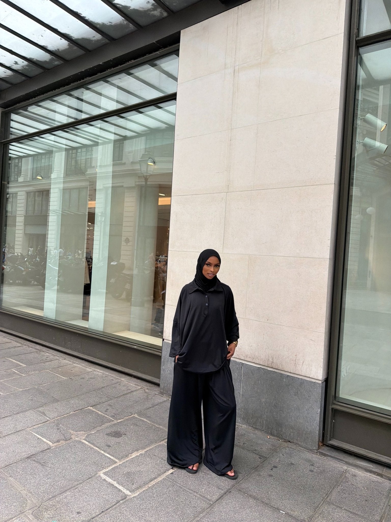 Burkini polo Lina Noir - TAHIRA