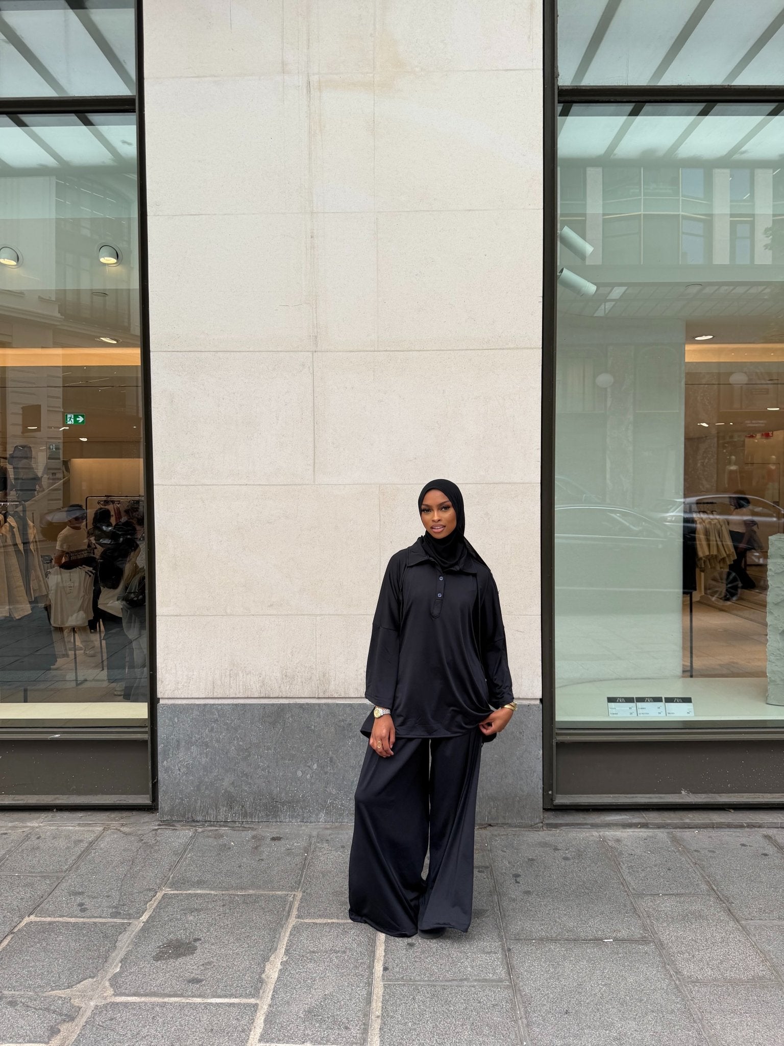 Burkini polo Lina Noir - TAHIRA